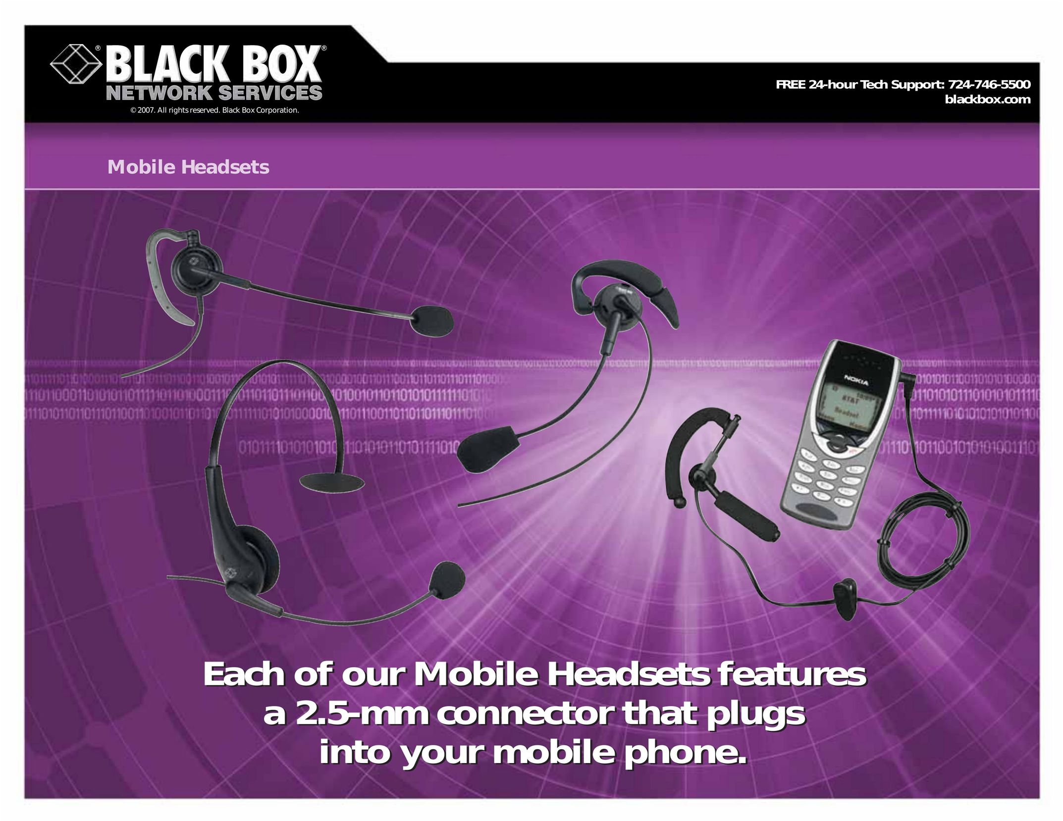 Black Box Mobile Headset Headphones User Manual