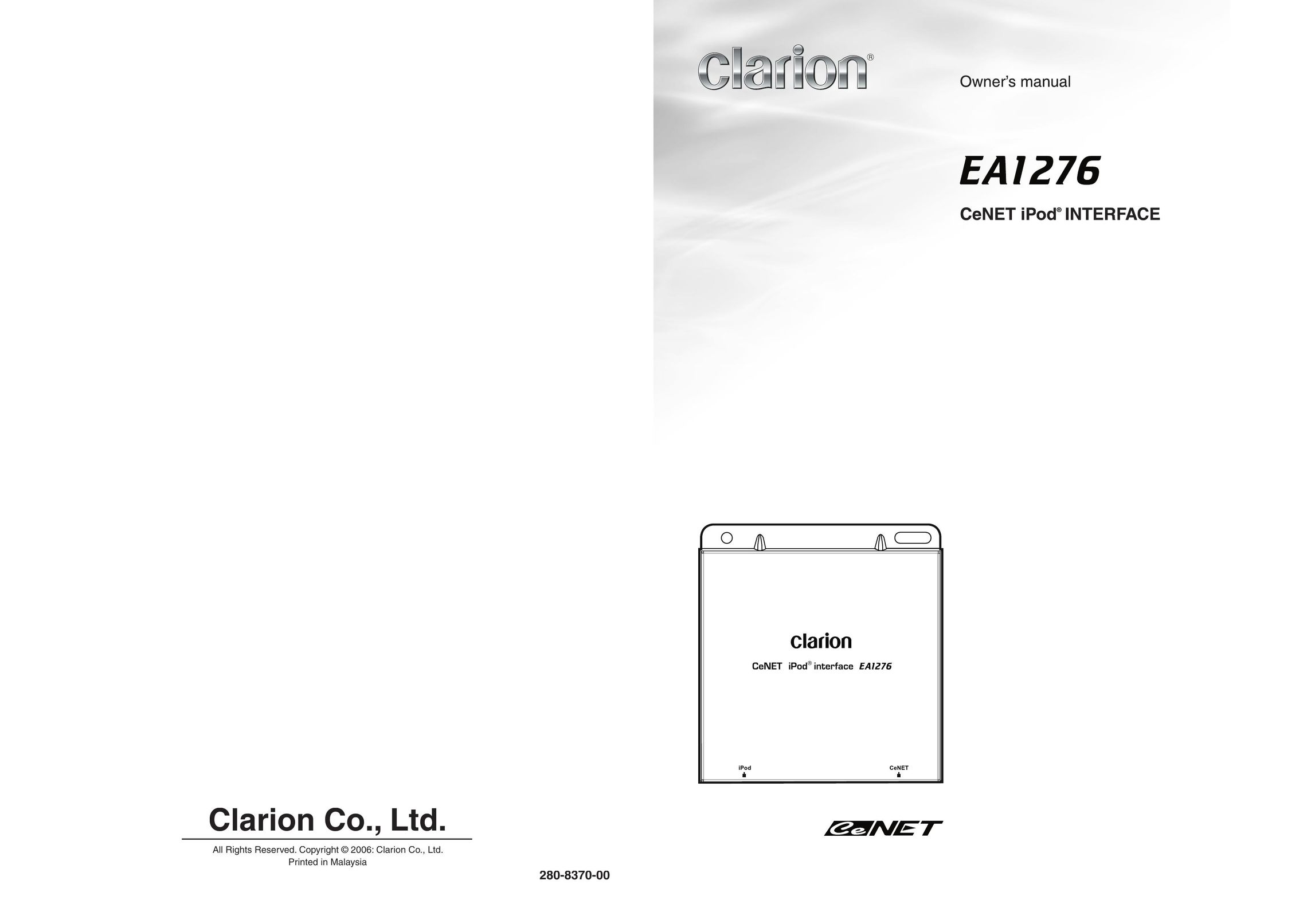 Clarion EA1276 Headphones User Manual