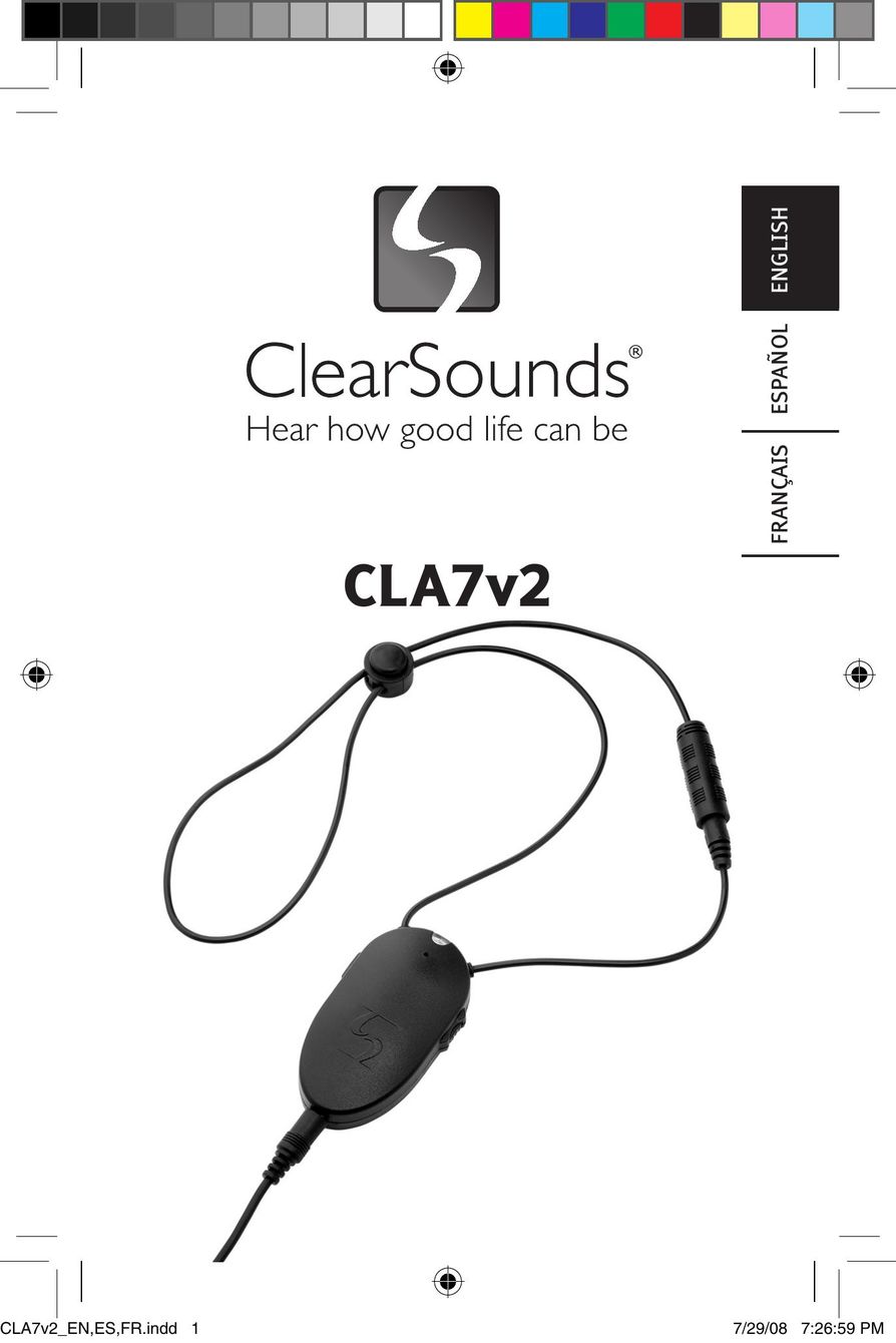 ClearSounds CLA7V2 Headphones User Manual