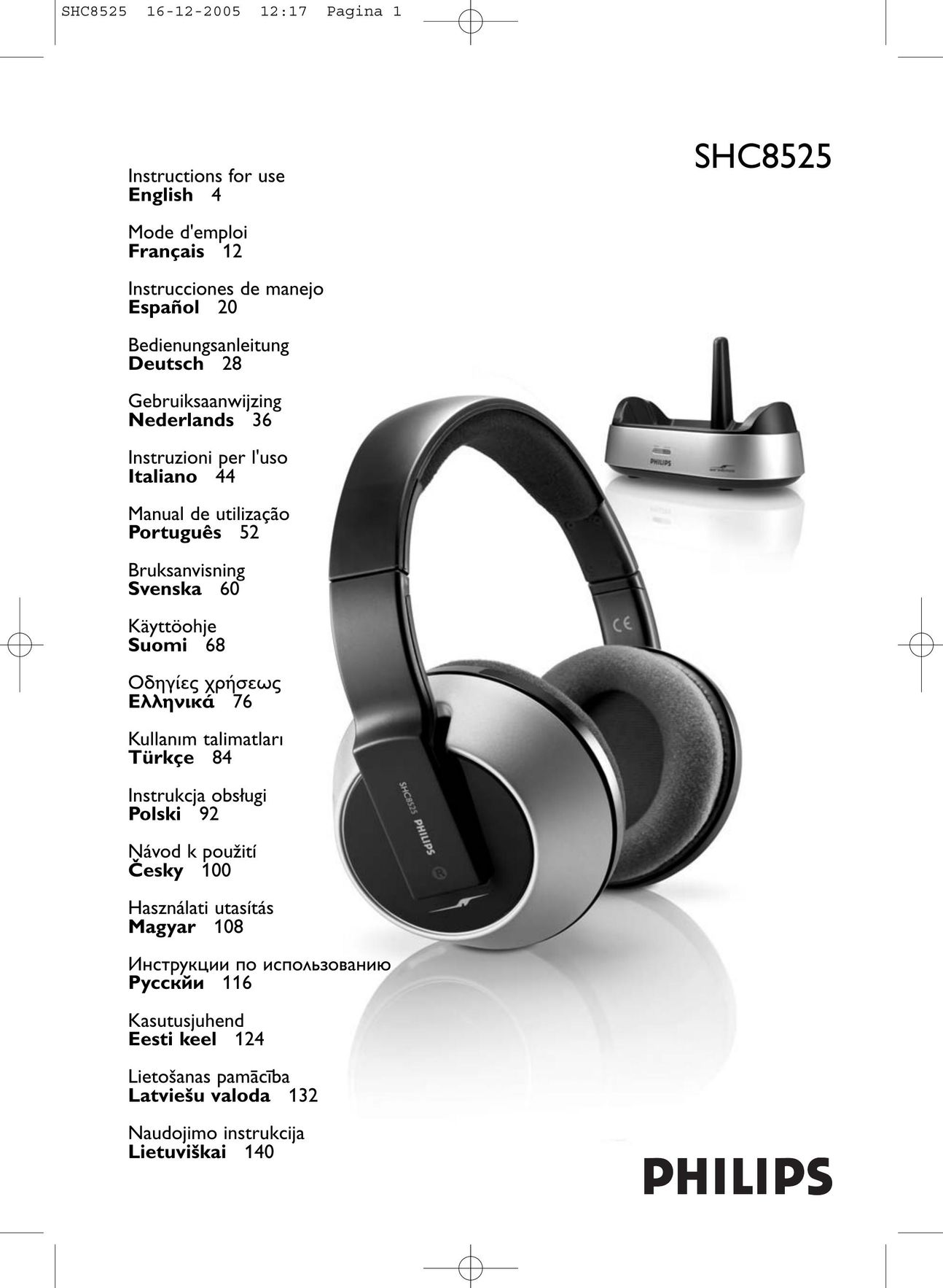 Event electronic SHC8525 Headphones User Manual