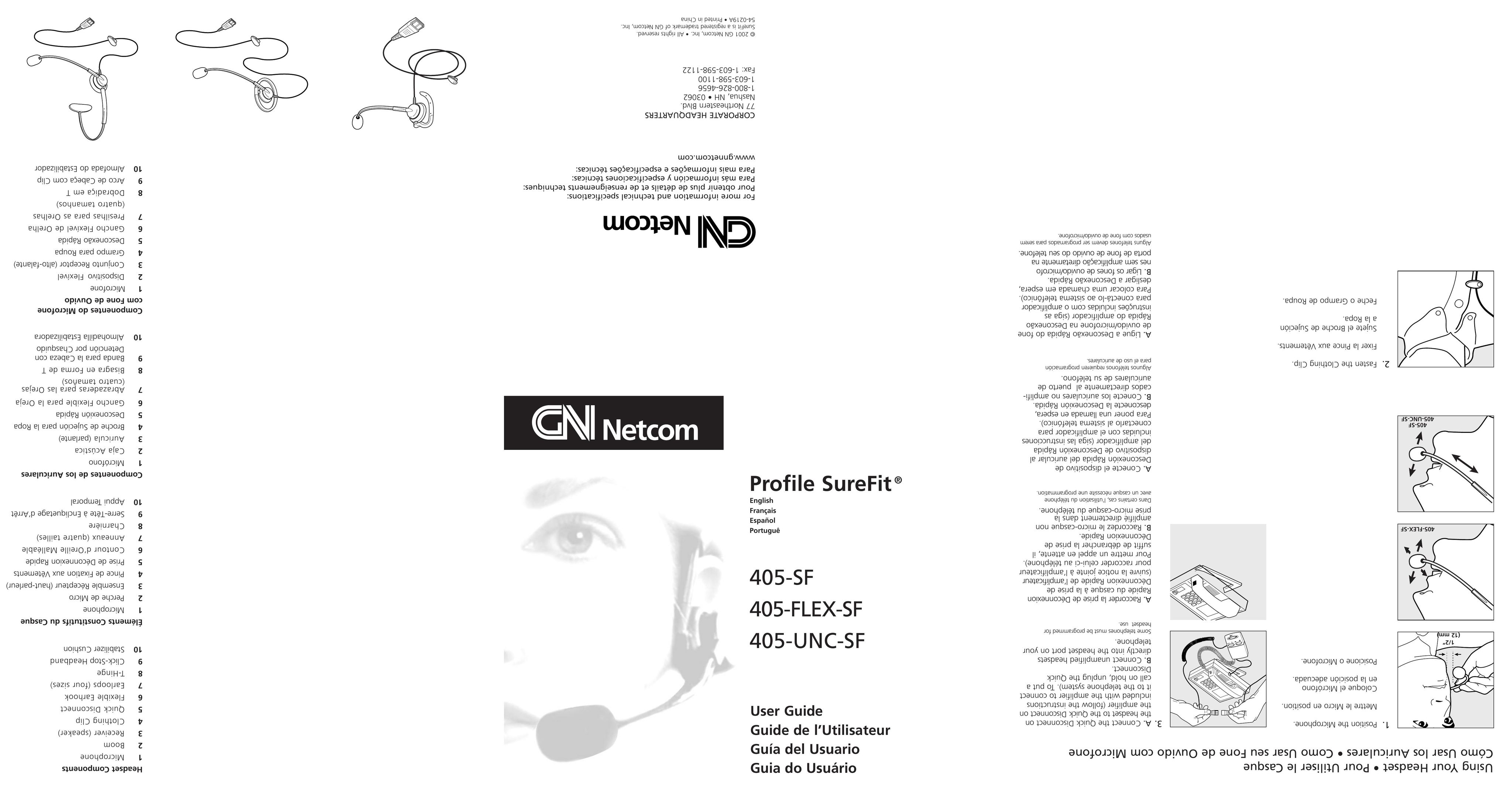 GN Netcom 405-SF Headphones User Manual