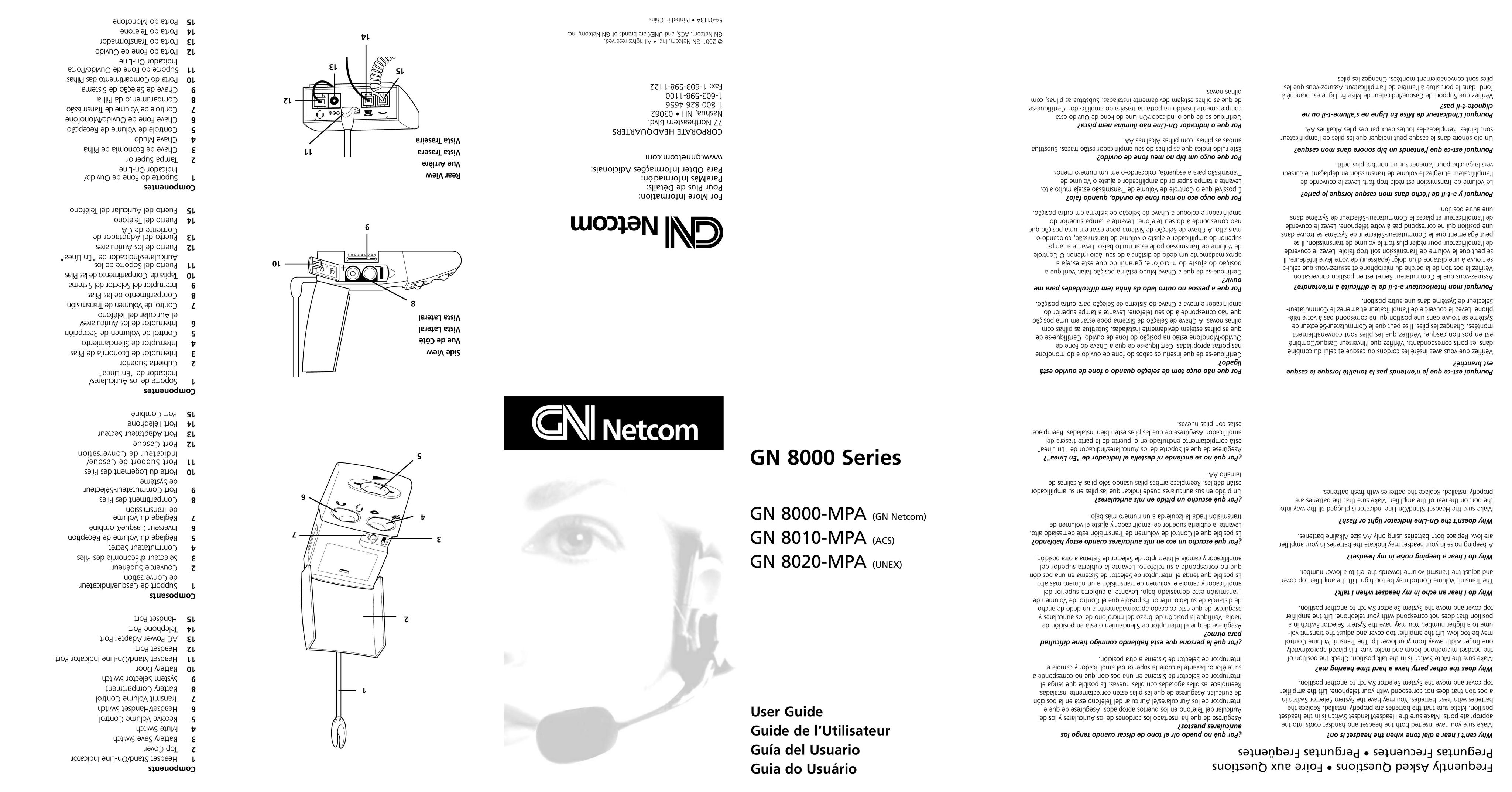 GN Netcom GN 8000-MPA Headphones User Manual