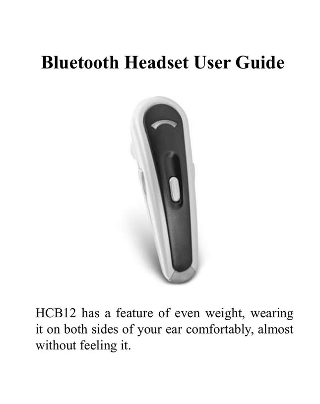 Huey Chiao HCB12 Headphones User Manual