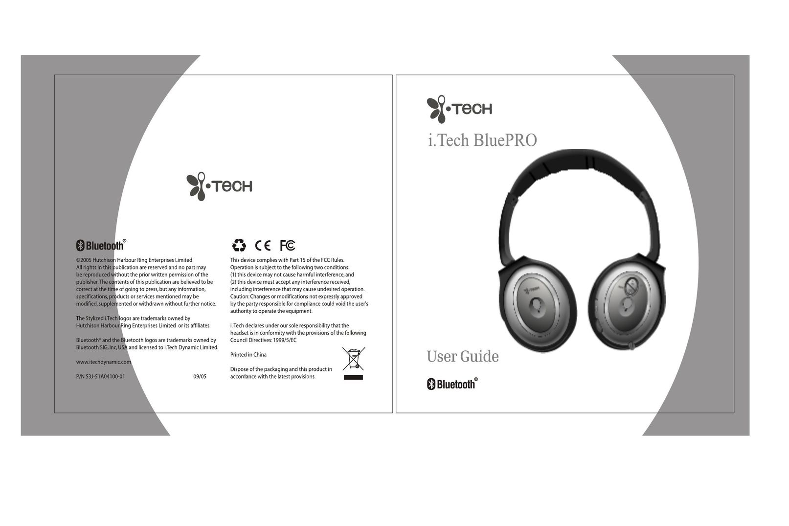 i. Tech Dynamic BluePRO Headphones User Manual