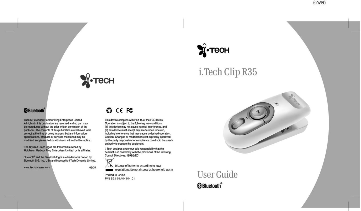 i. Tech Dynamic Clip R35 Headphones User Manual
