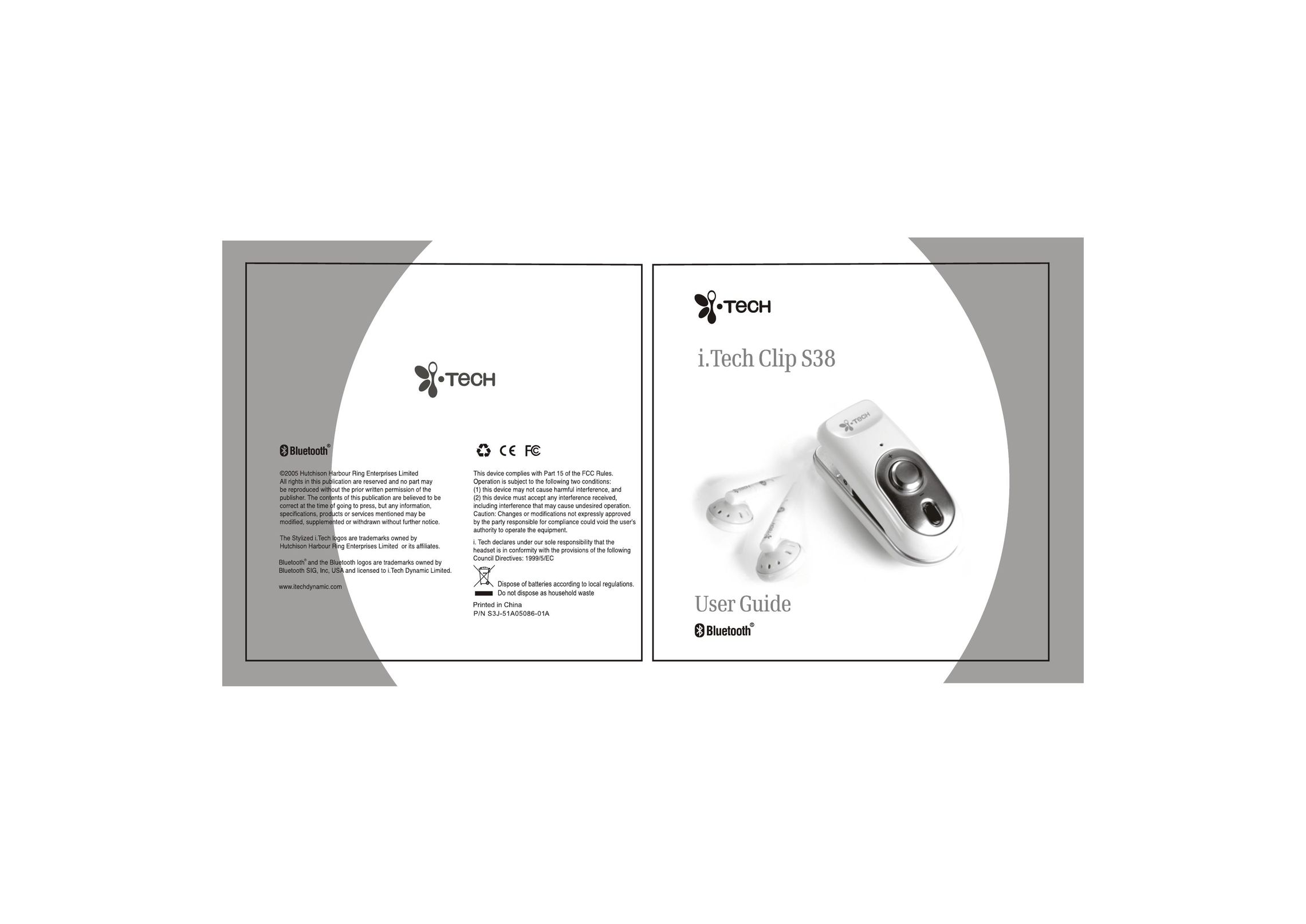 i. Tech Dynamic Clip S38 Headphones User Manual