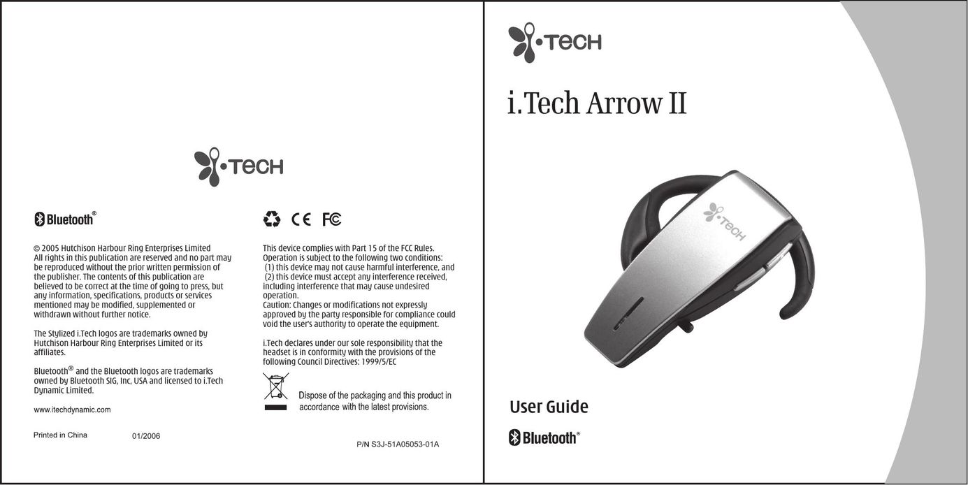 i. Tech Dynamic II Headphones User Manual