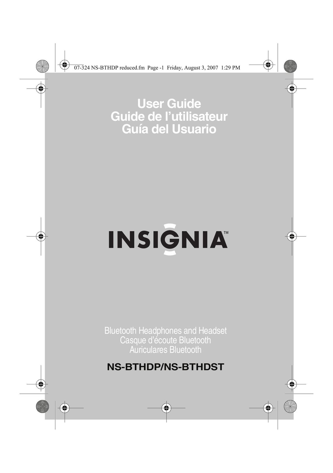 Insignia NS-BTHDST Headphones User Manual
