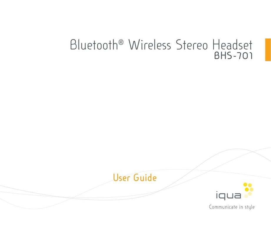 Iqua BHS-701 Headphones User Manual