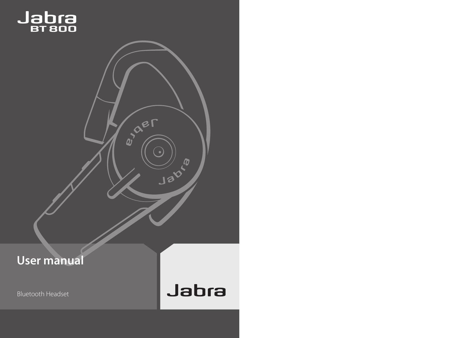 Jabra BT 800 Headphones User Manual