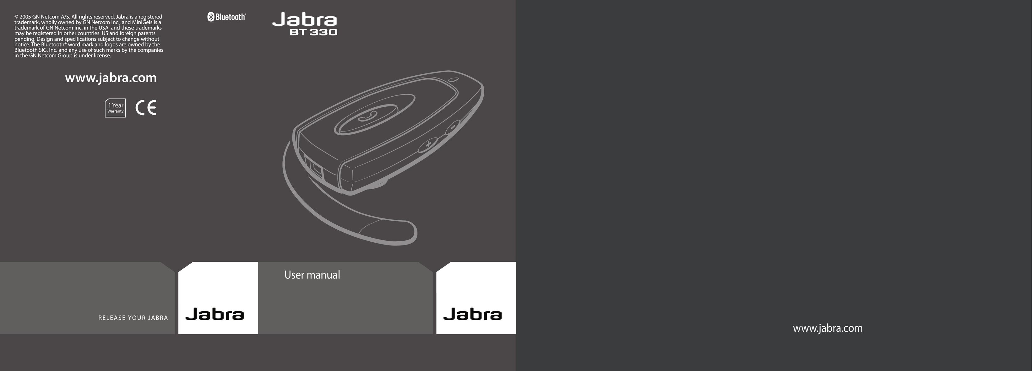 Jabra BT330 Headphones User Manual