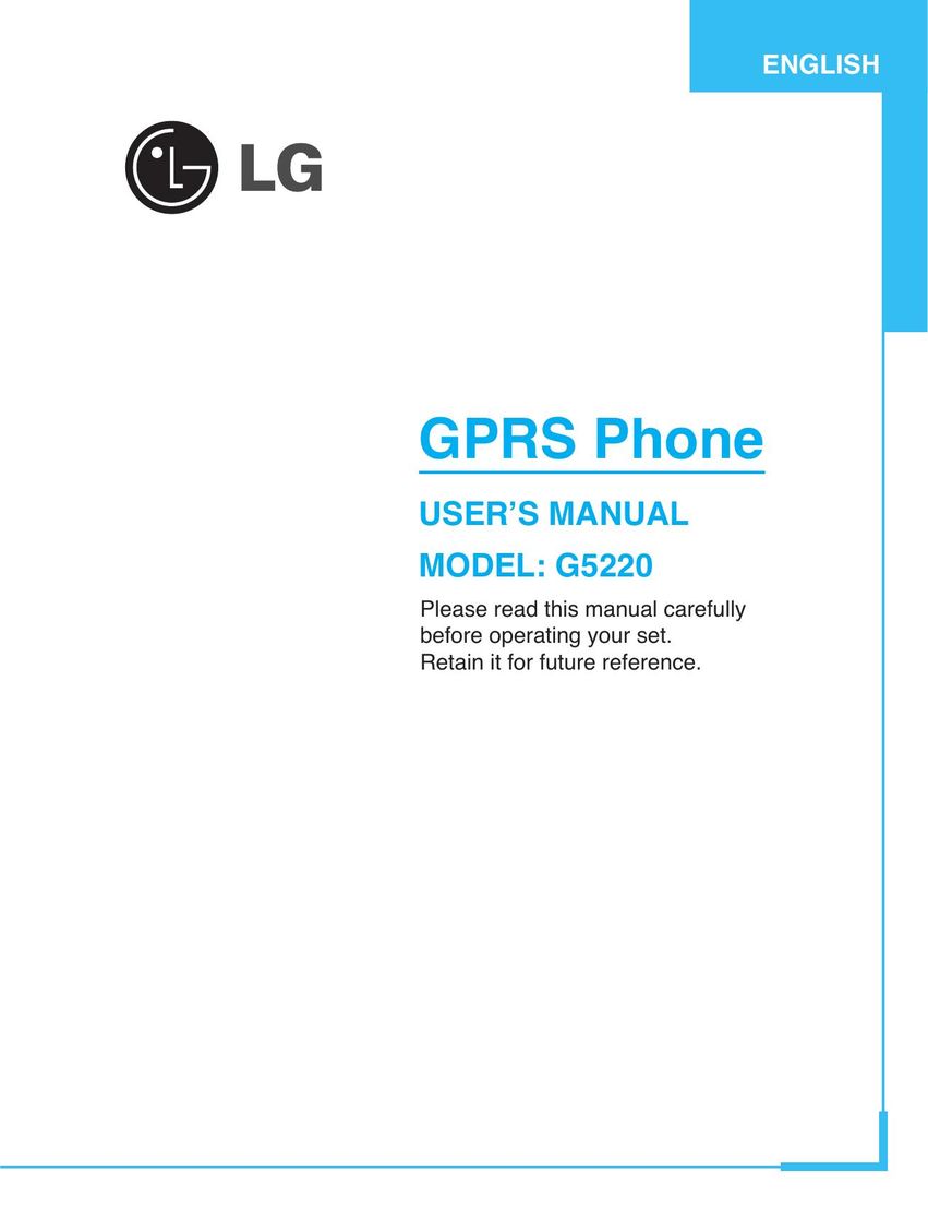 LG Electronics G5220 Headphones User Manual