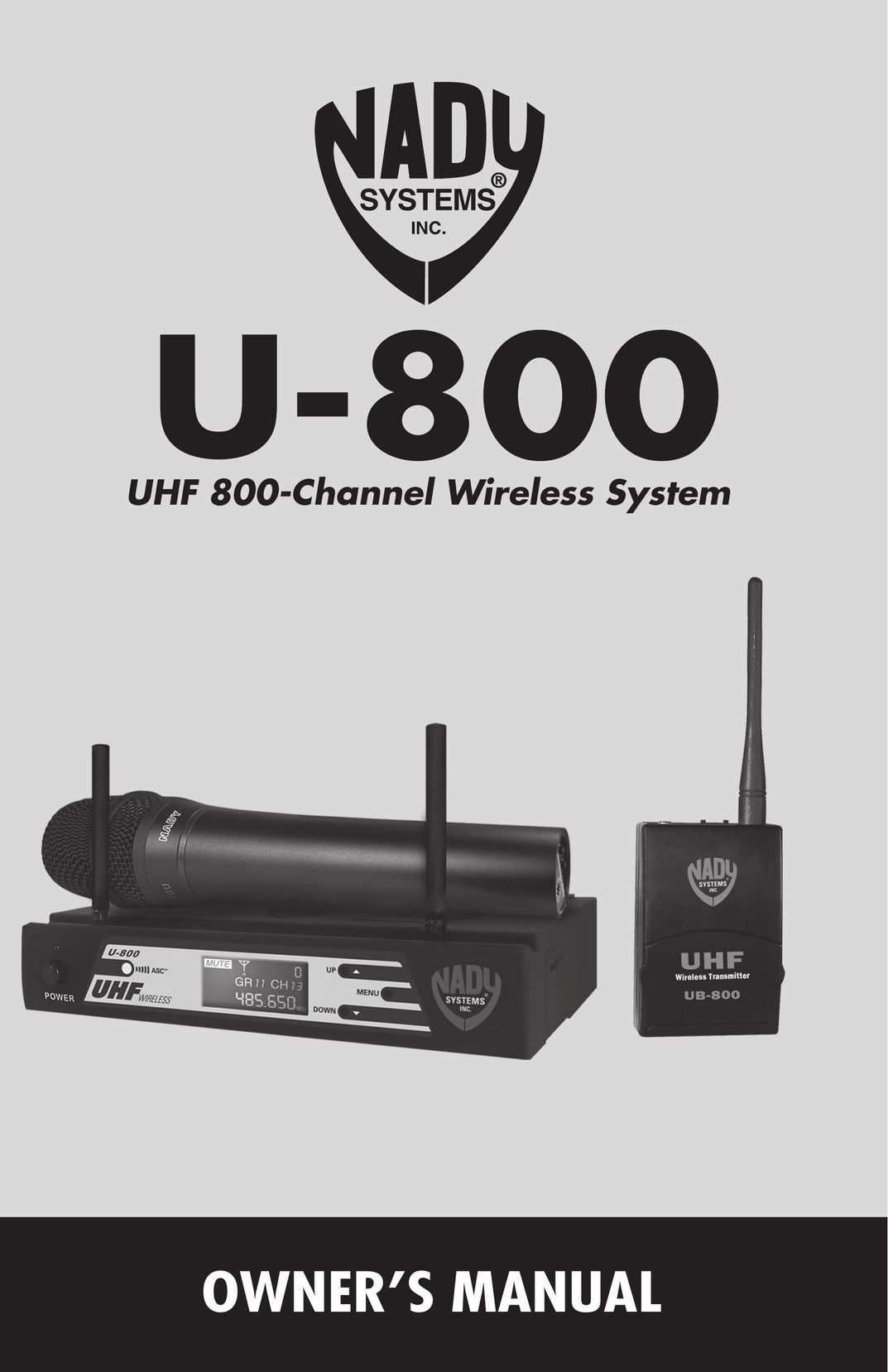 Nady Systems U-800 Headphones User Manual