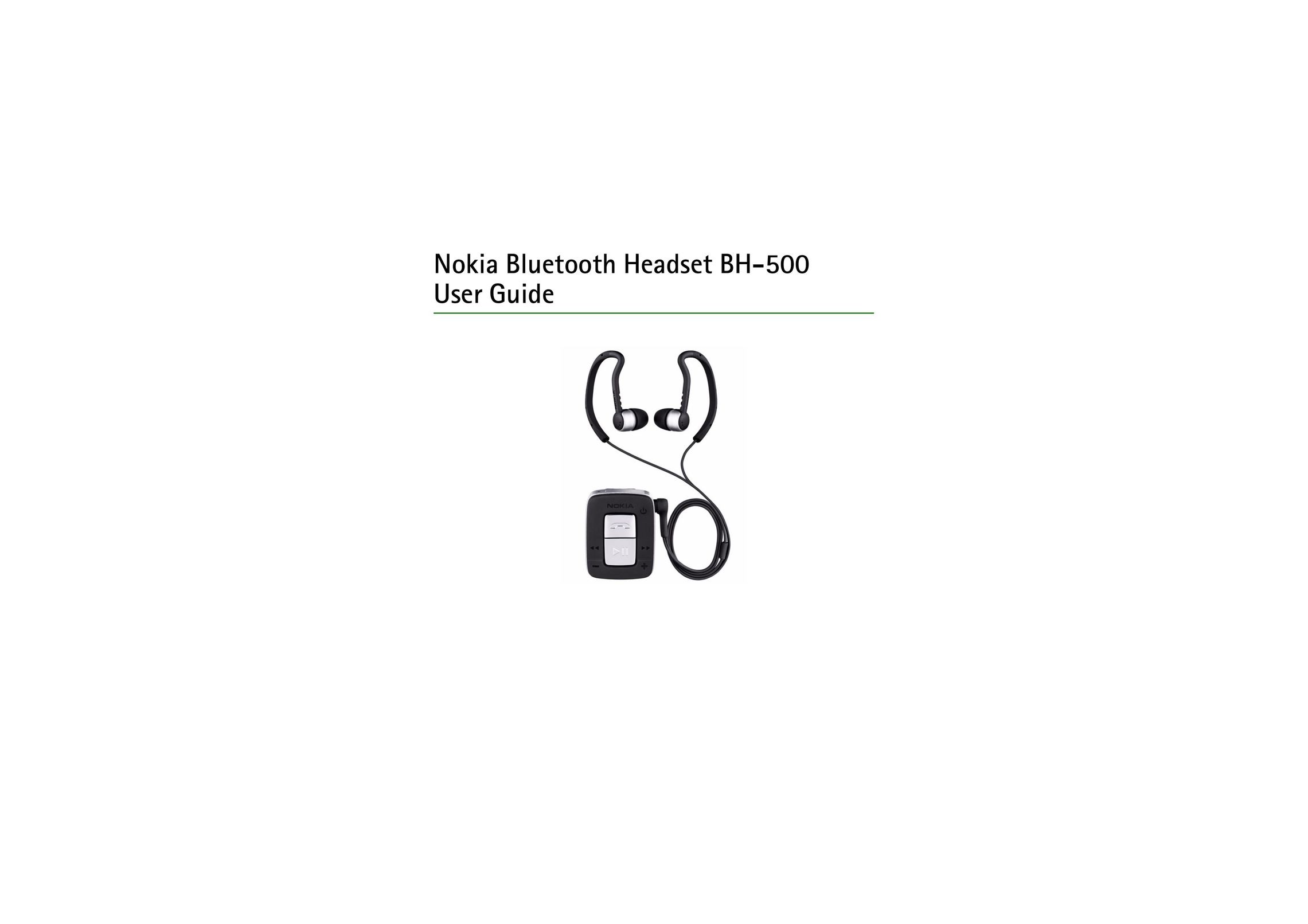 Nokia BH-500 Headphones User Manual