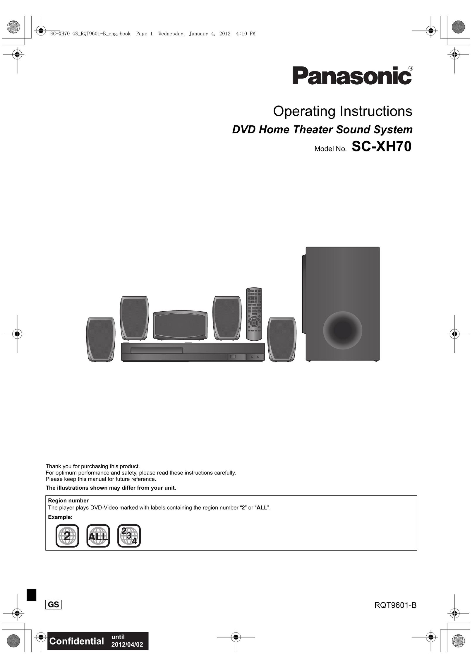 Panasonic SC-XH70 Headphones User Manual
