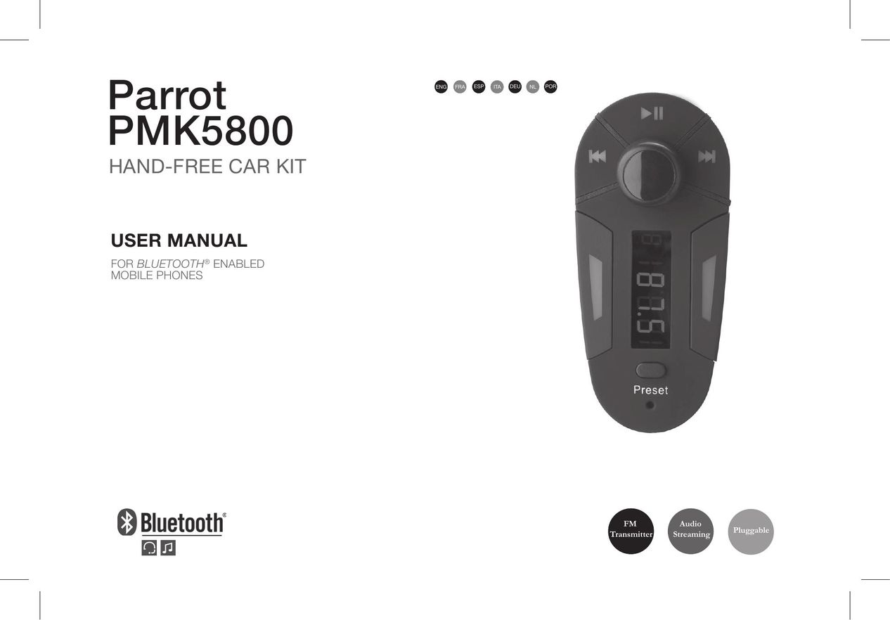 Parrot PMK5800 Headphones User Manual