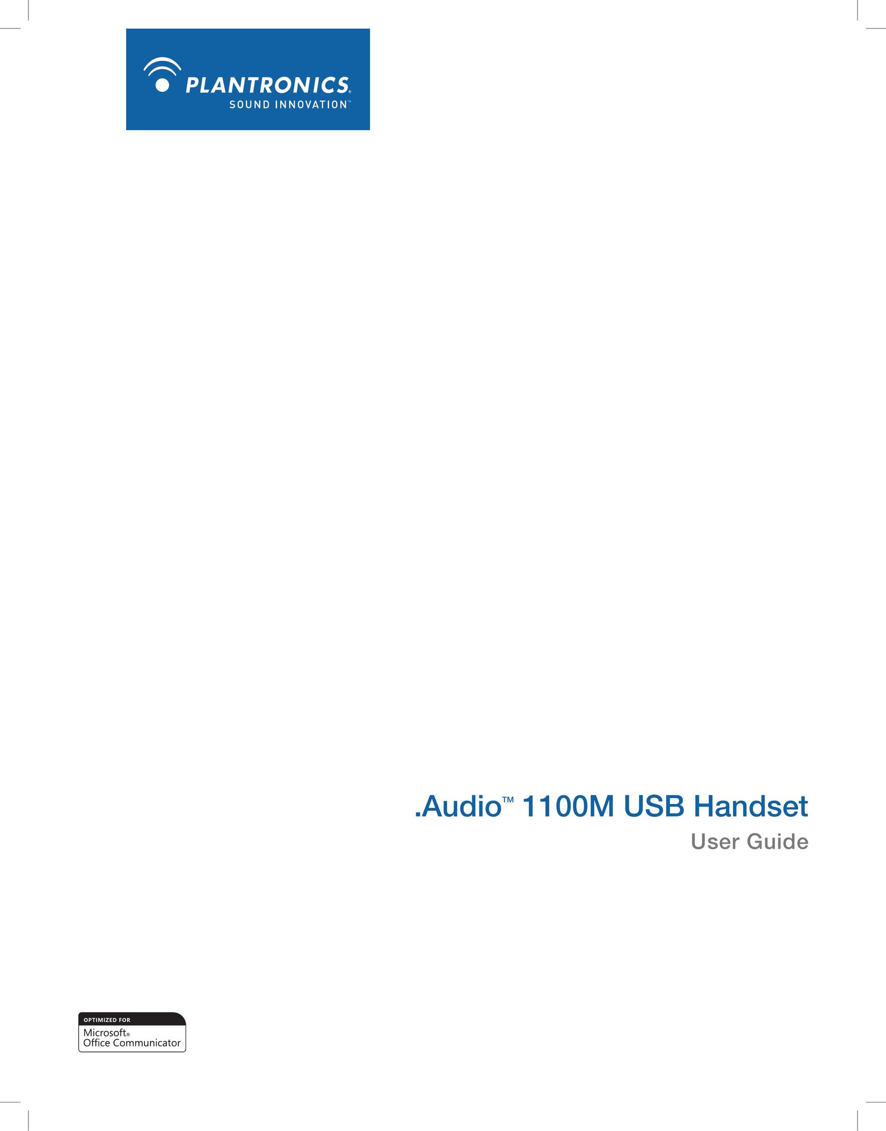 Plantronics Audio 1100M Headphones User Manual