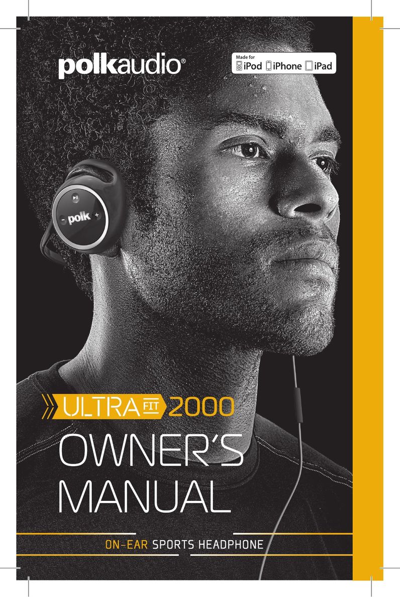 Polk Audio ULTRA FIT 2000 Headphones User Manual