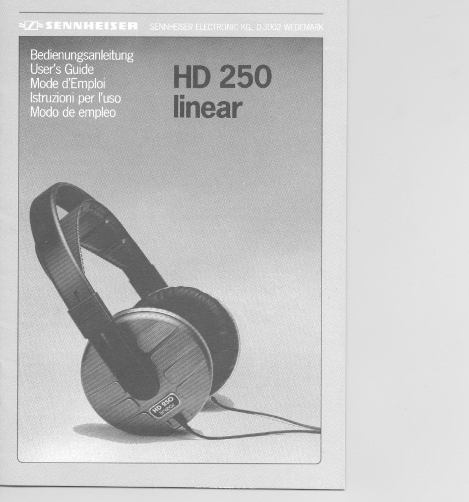 Sennheiser 250 Headphones User Manual