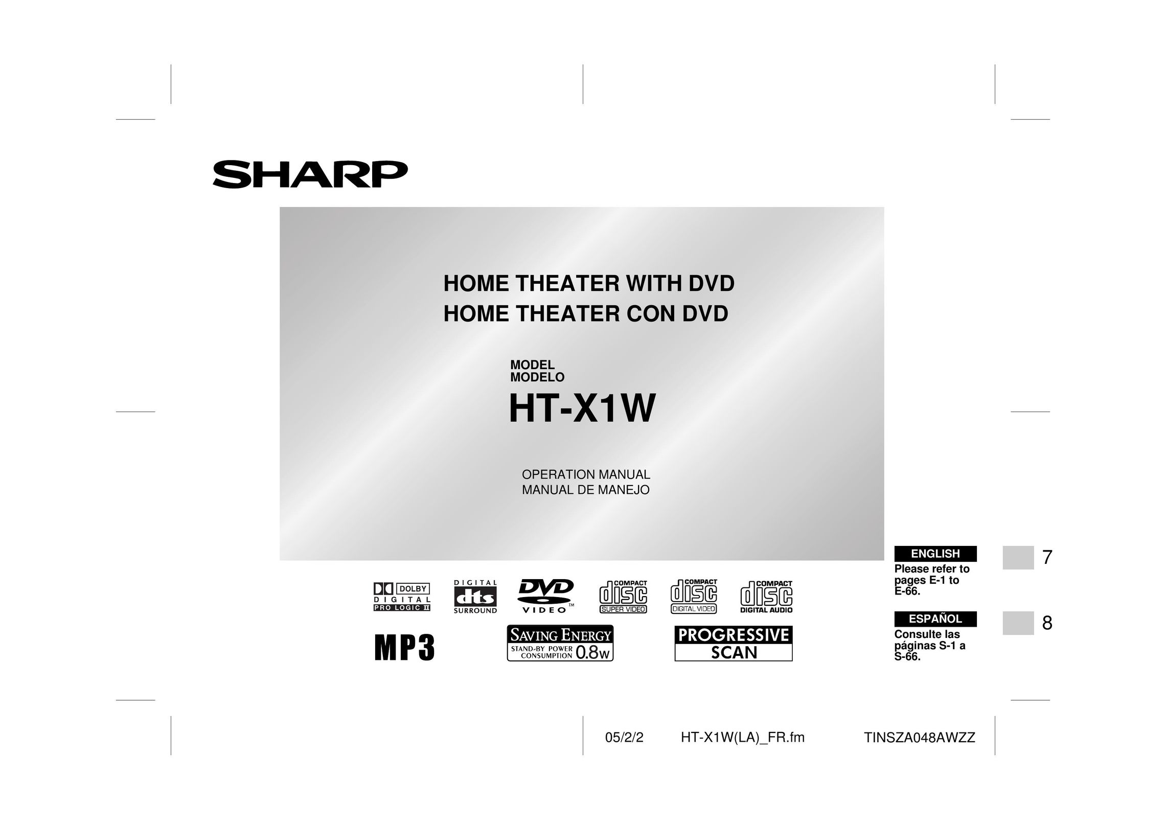 Sharp HT-X1W Headphones User Manual