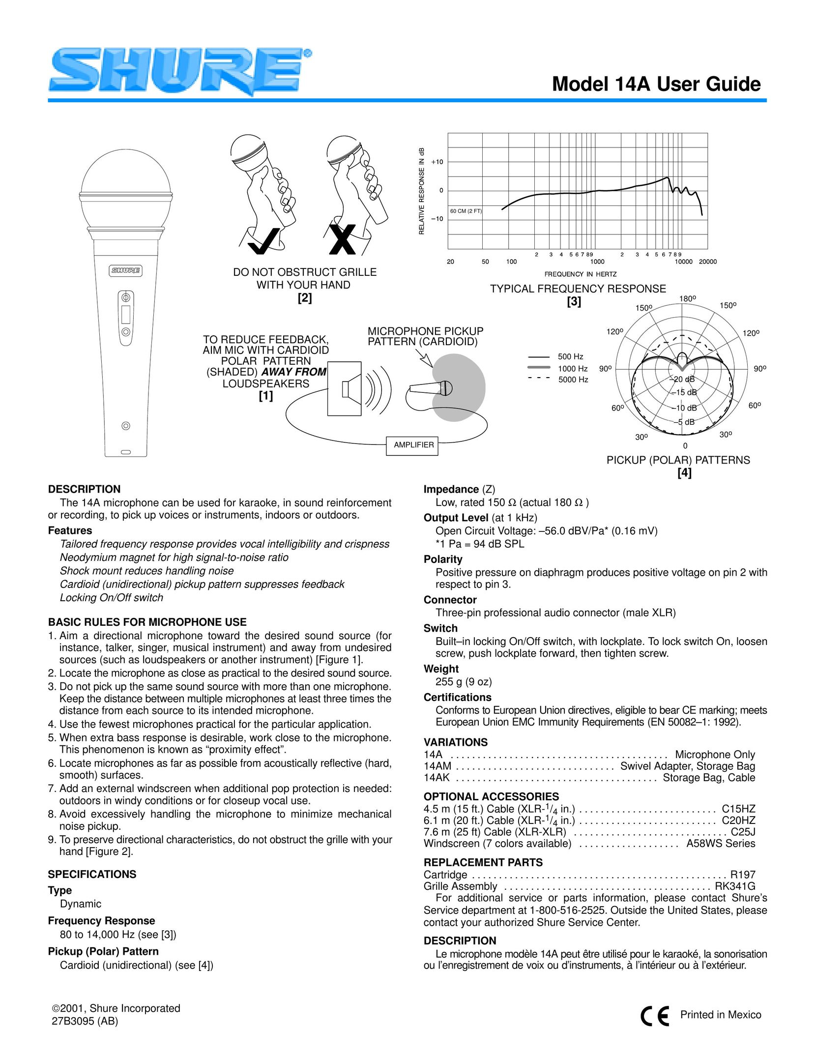 Shure 14A Headphones User Manual
