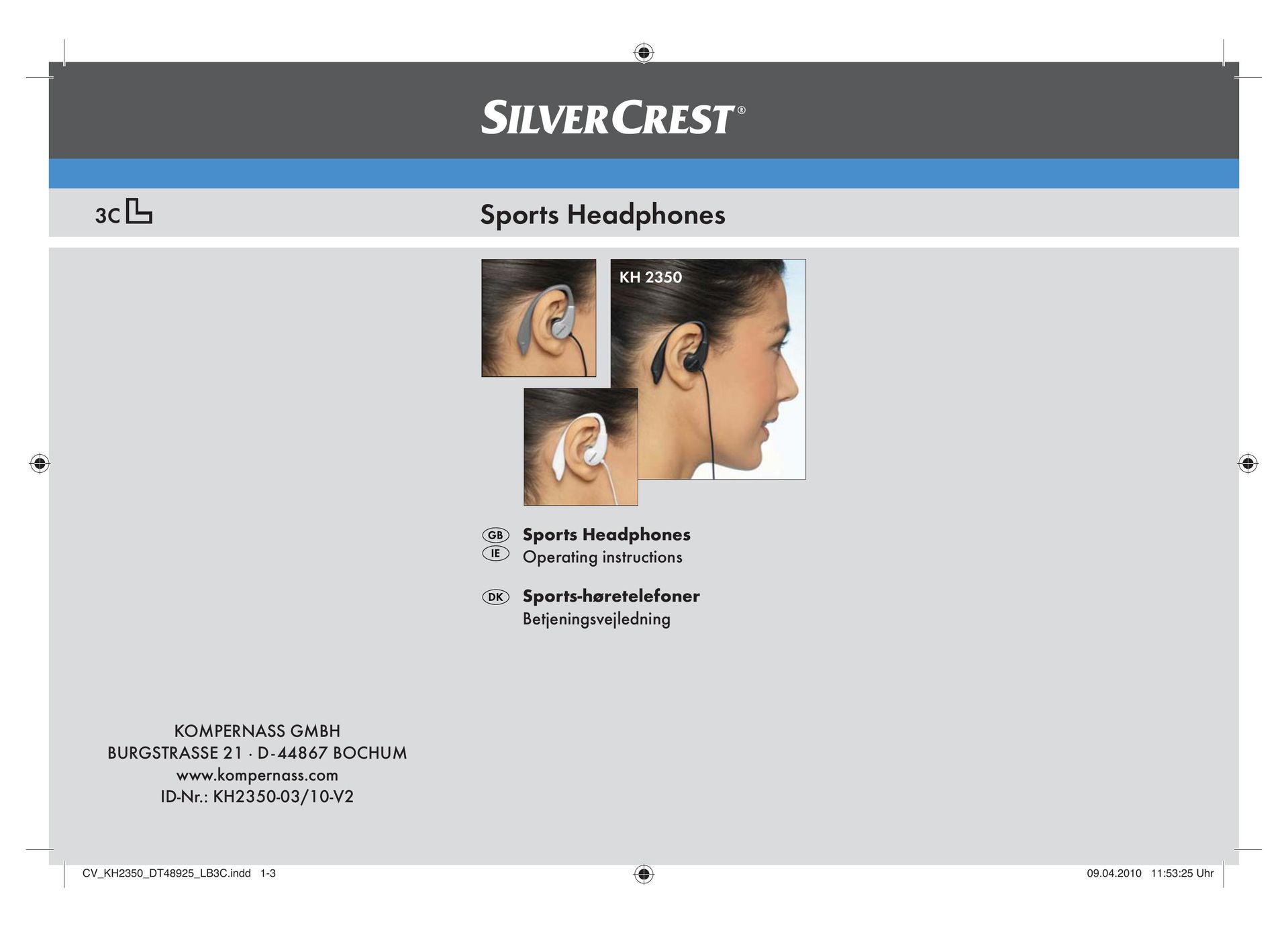 Silvercrest KH 2350 Headphones User Manual