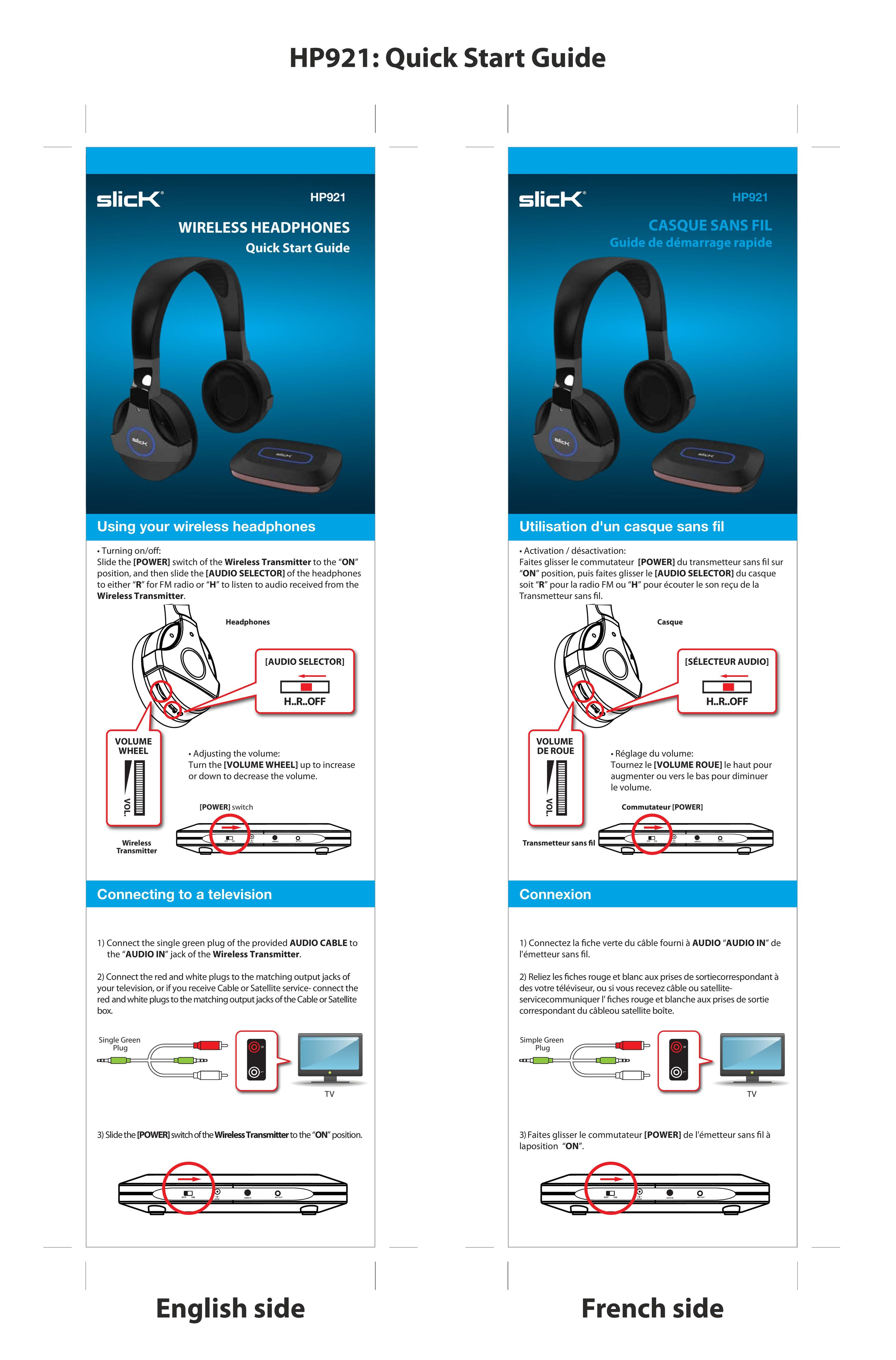 Slick HP921 Headphones User Manual