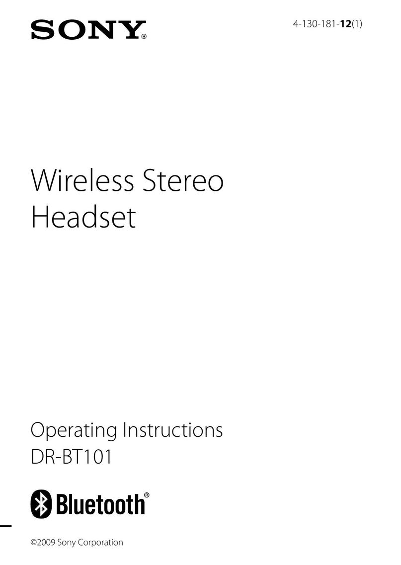 Sony BT101 Headphones User Manual