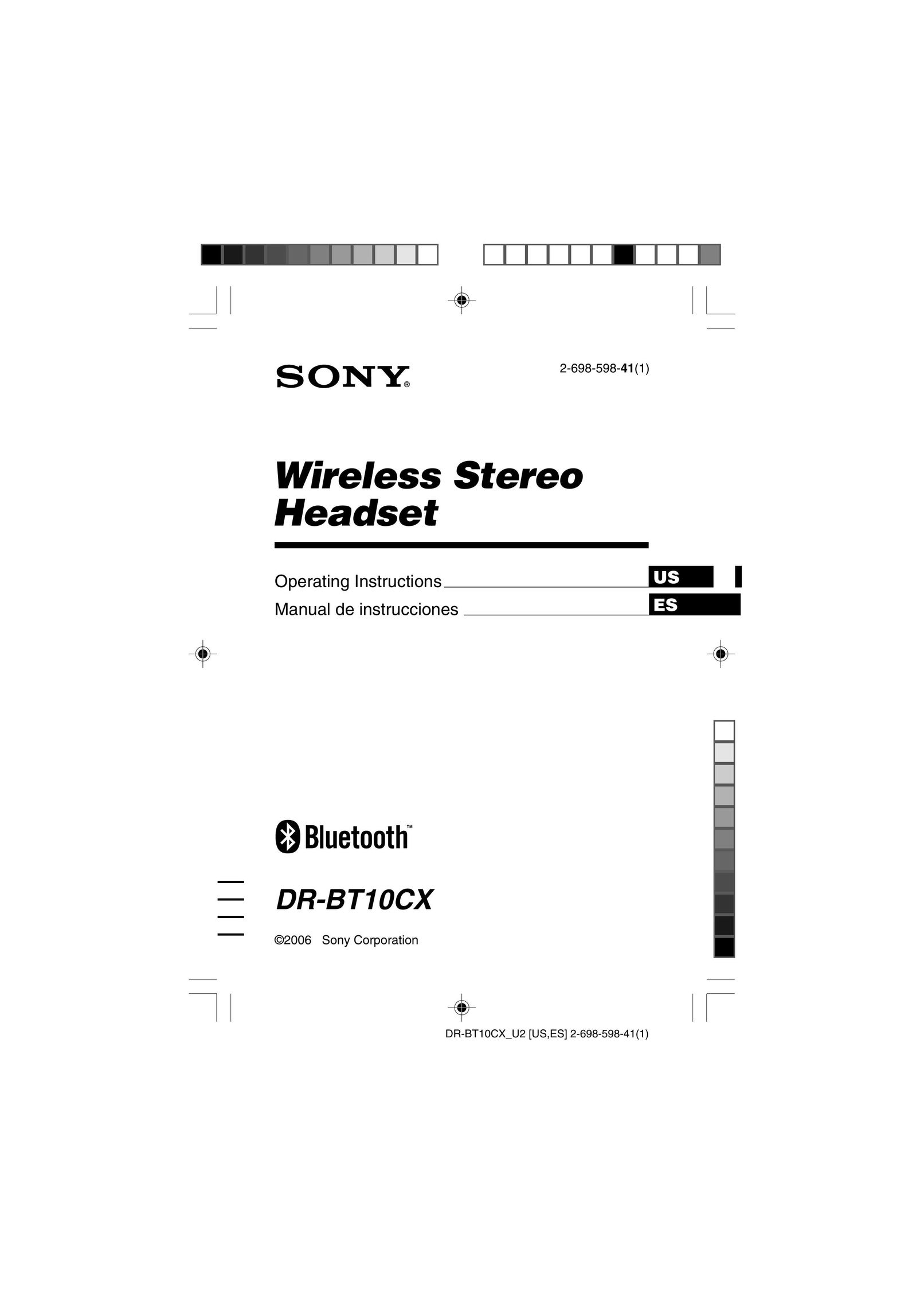 Sony DRBT10CX Headphones User Manual