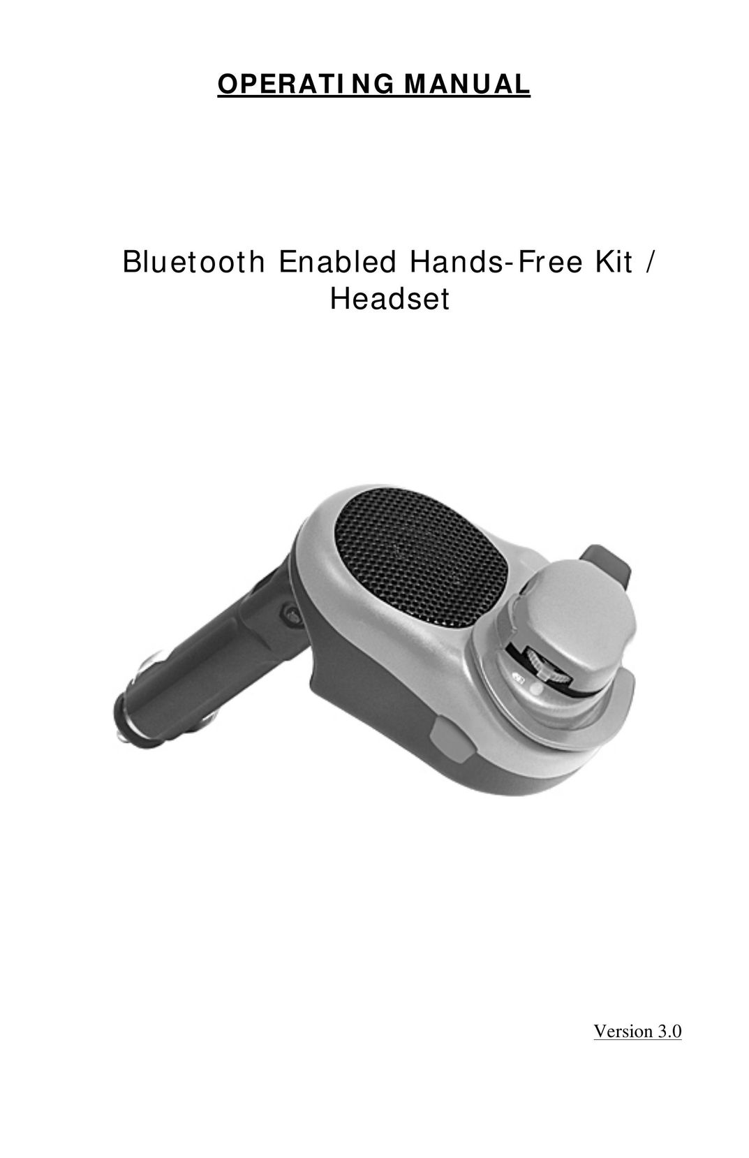 Sony Ericsson Bluetooth Enabled Hands-Free Kit /Headset Headphones User Manual
