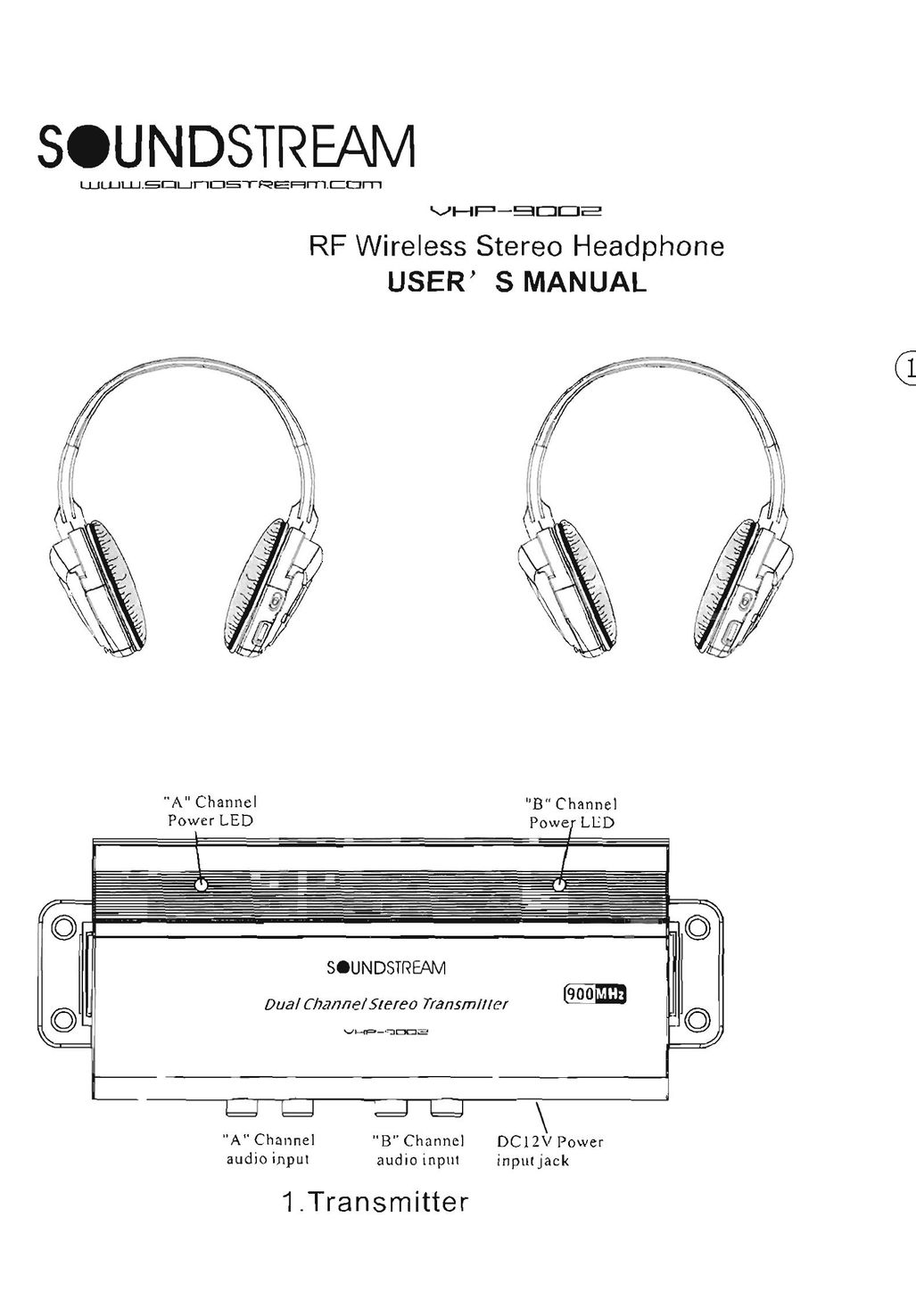 Soundstream Technologies VHP-9002 Headphones User Manual