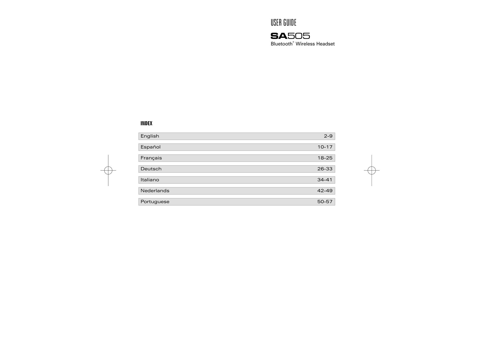 Southwing SA505 Headphones User Manual