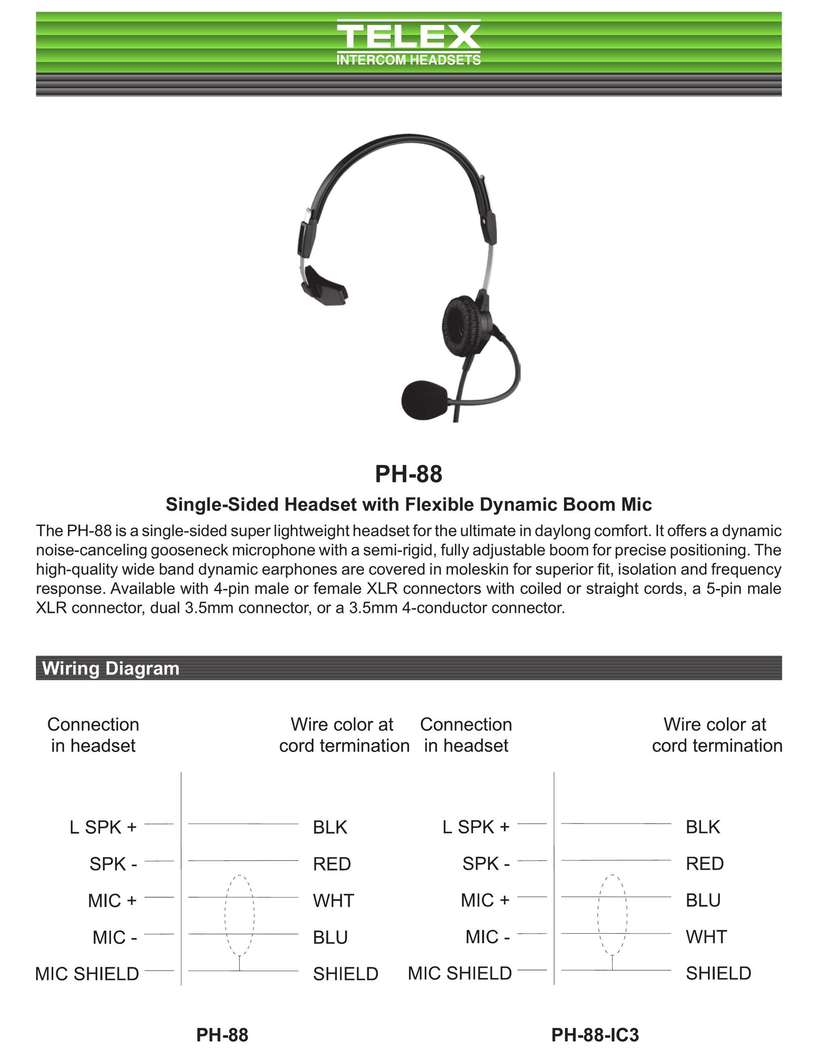 Telex PH-88R Headphones User Manual