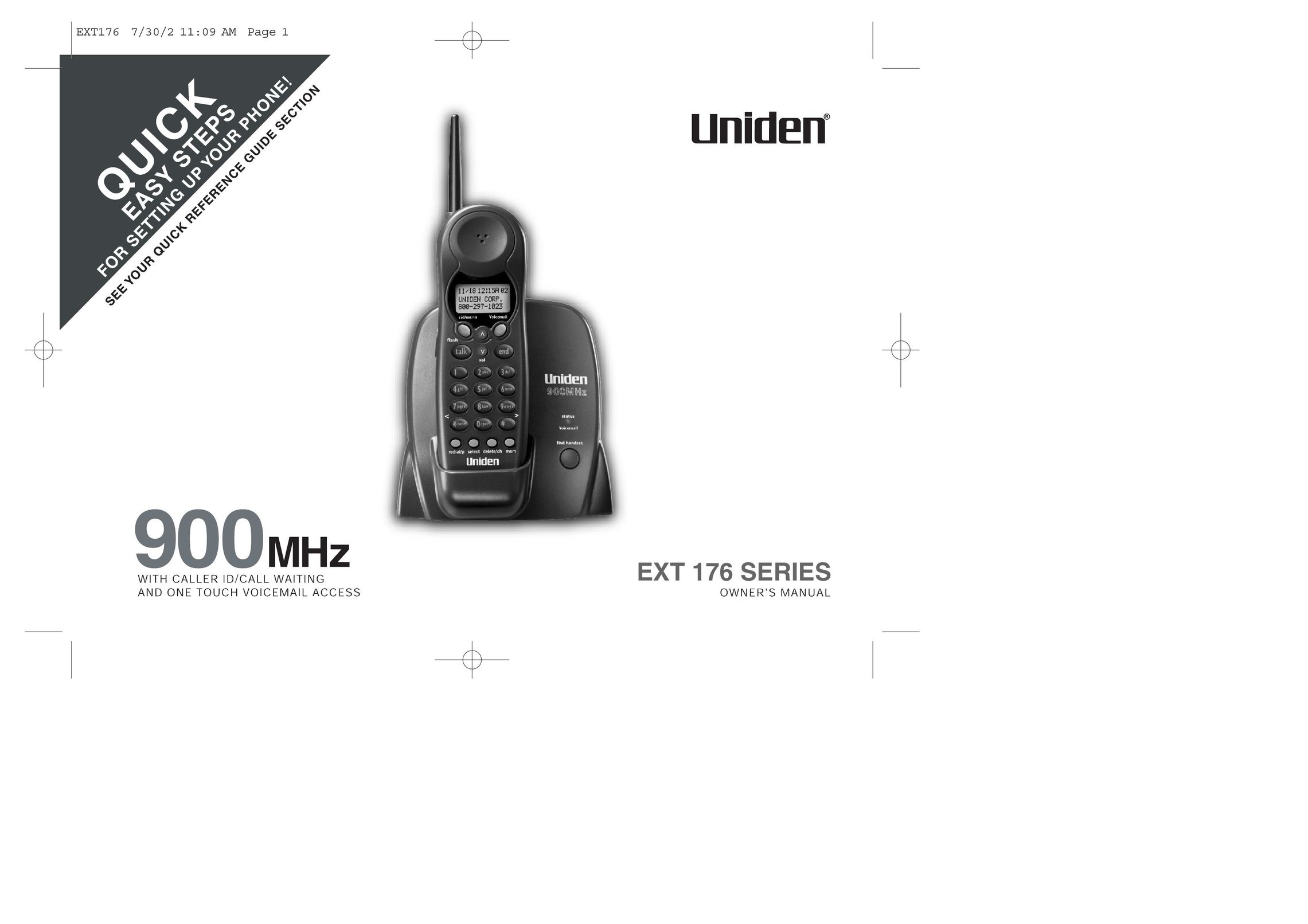 Uniden EXT 176 Headphones User Manual