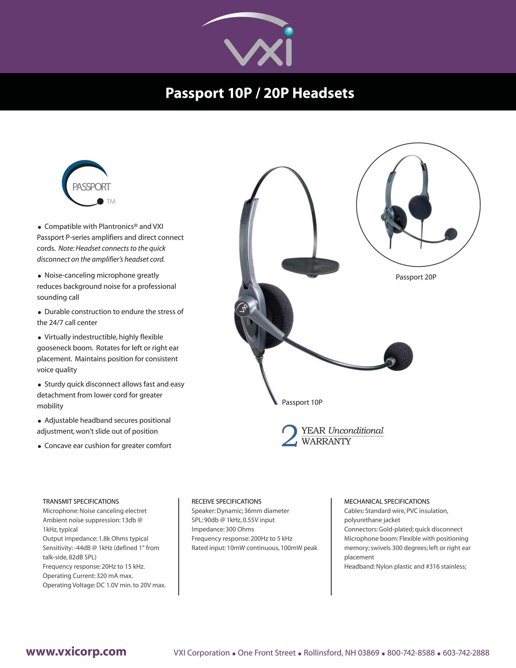 VXI 10P Headphones User Manual