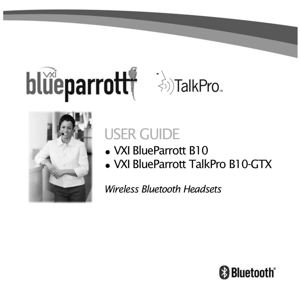 VXI BlueParrott B10 Headphones User Manual