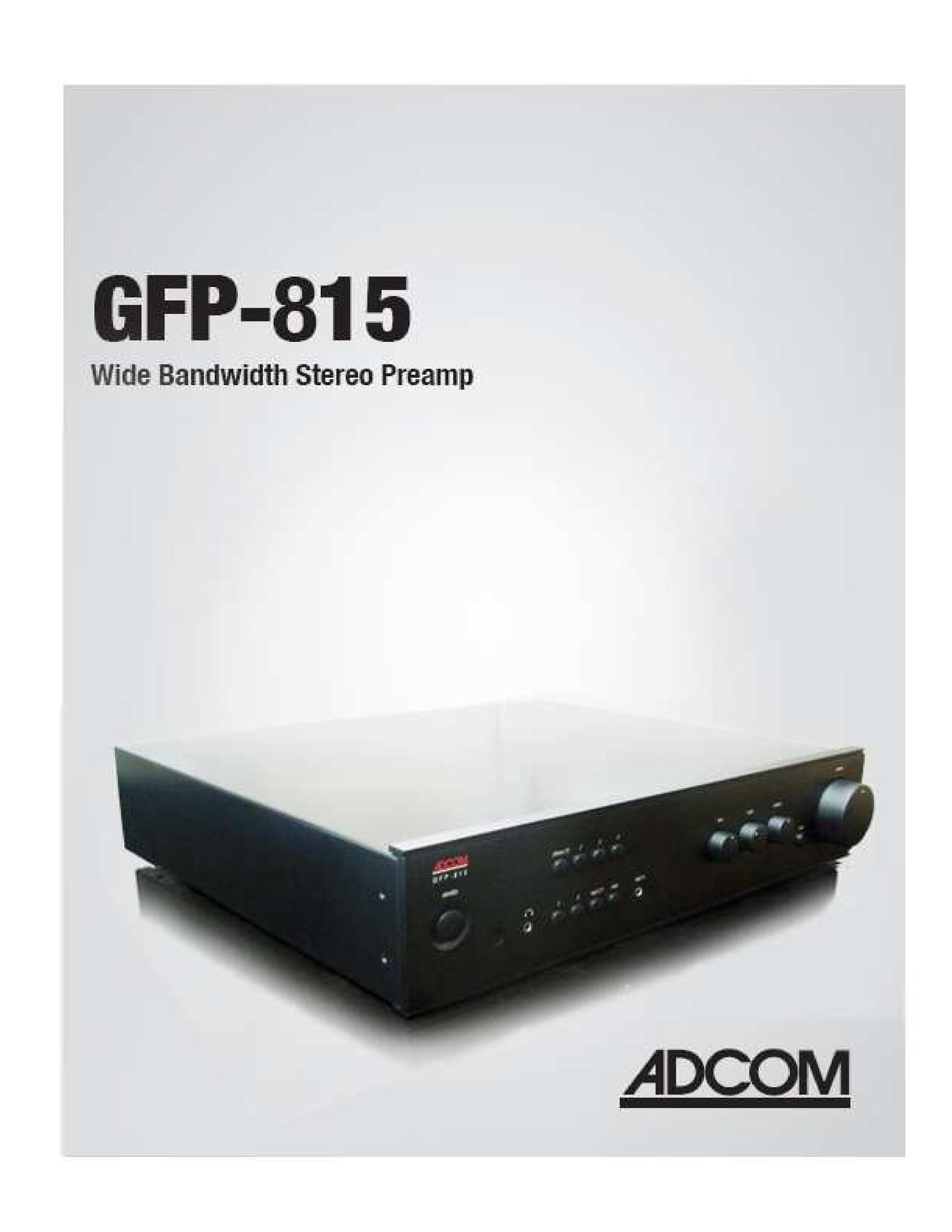 Adcom GFP-815 Home Theater System User Manual