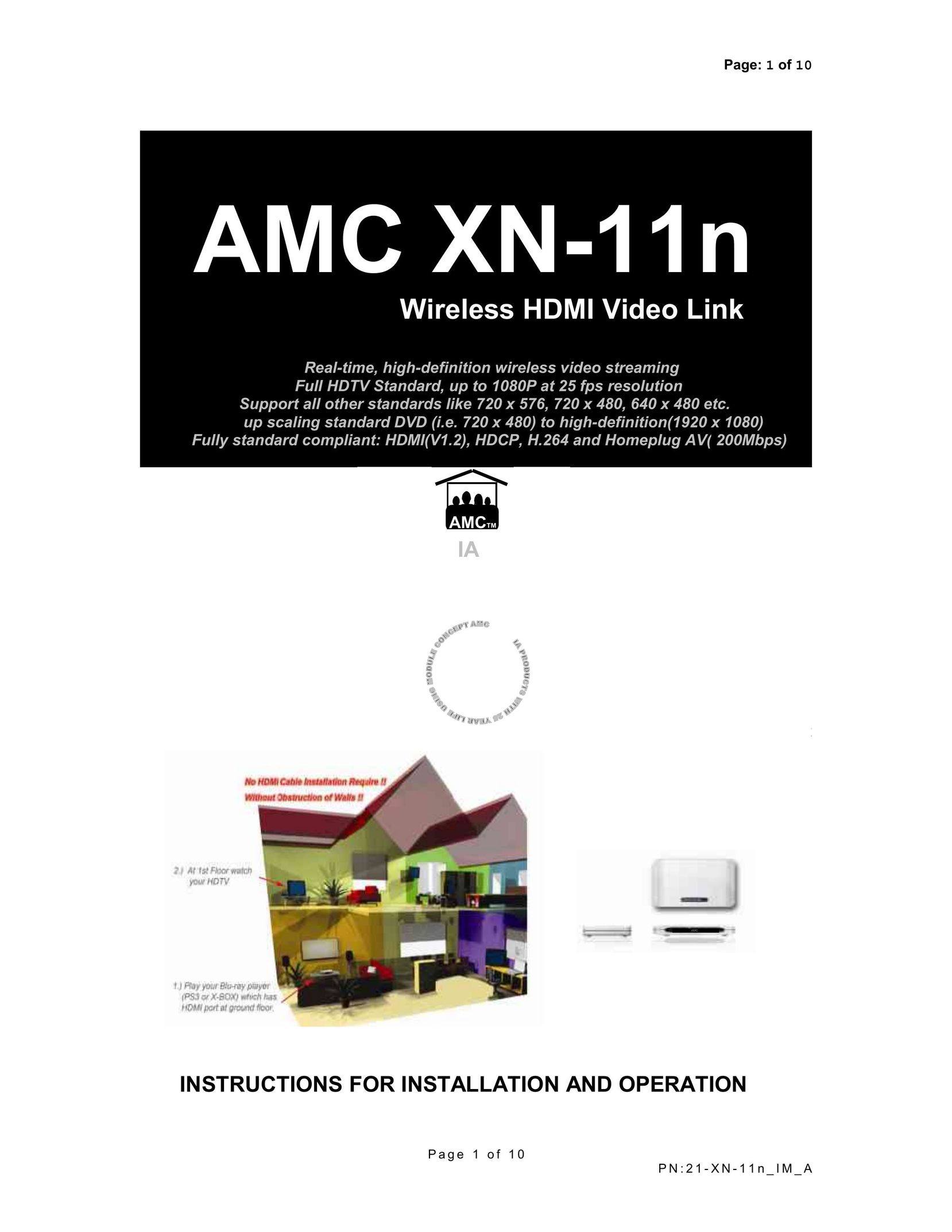 AMC XN-11n Home Theater System User Manual
