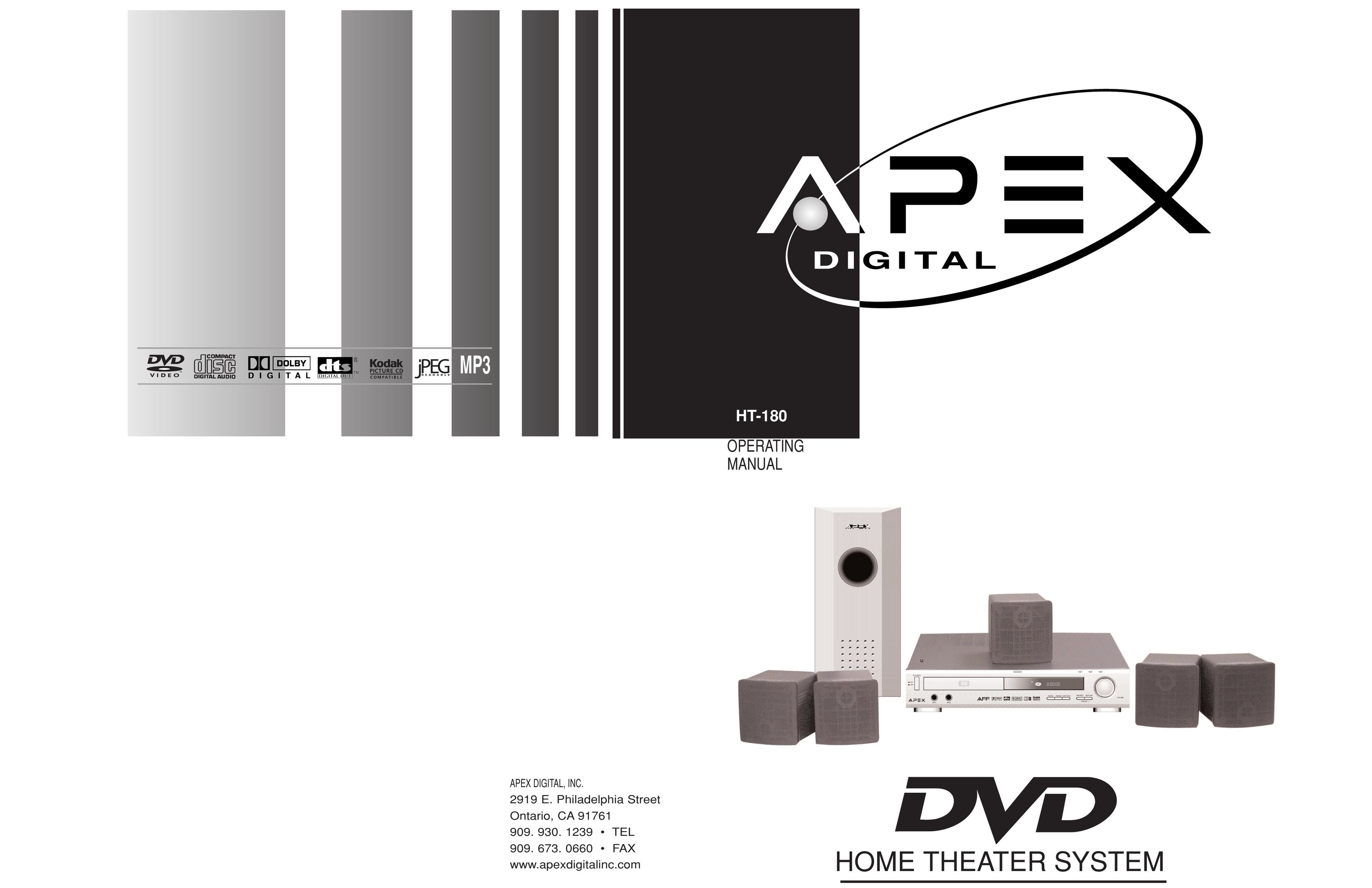 Apex Digital HT-180 Home Theater System User Manual
