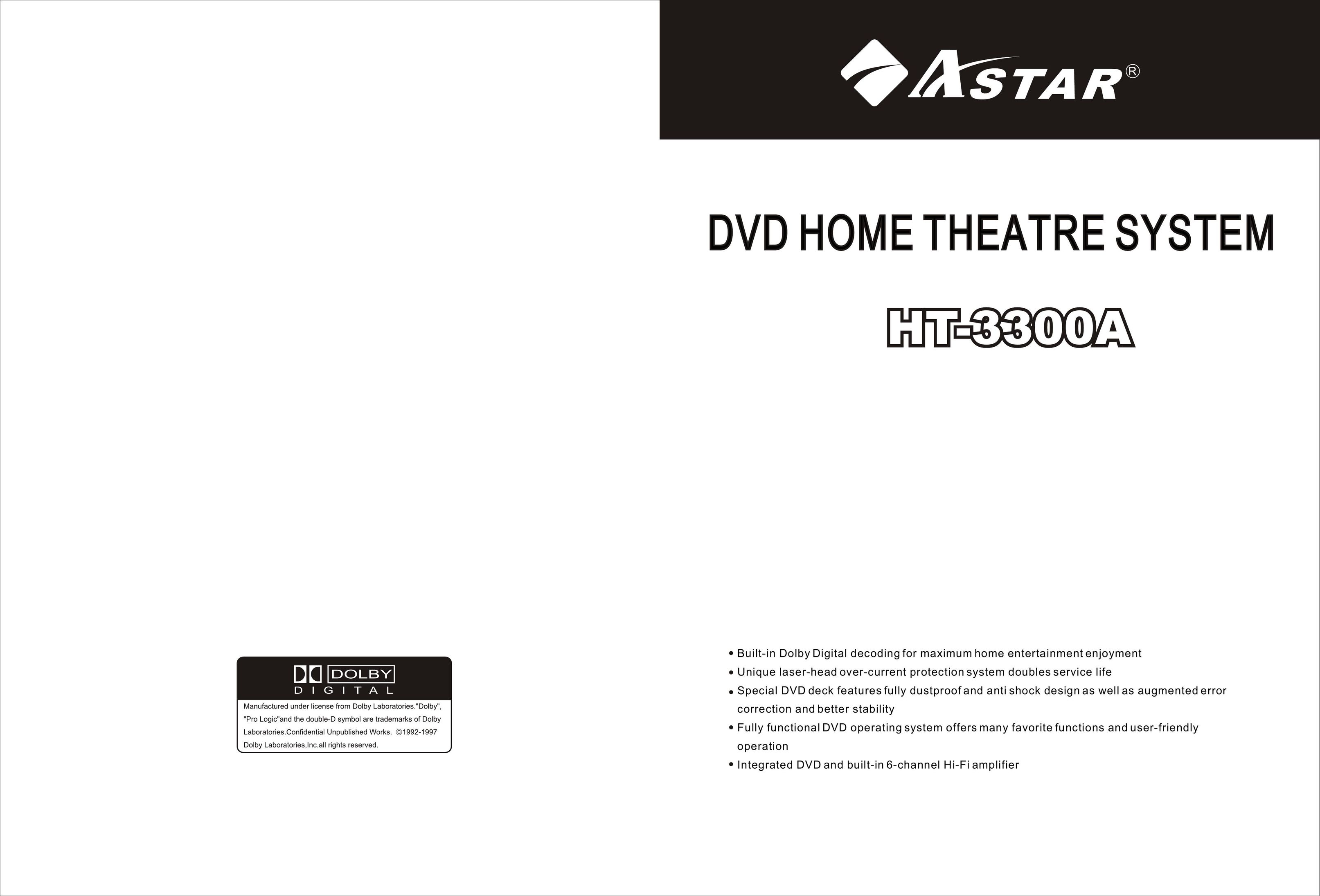 Astar electronic HT-3300A Home Theater System User Manual