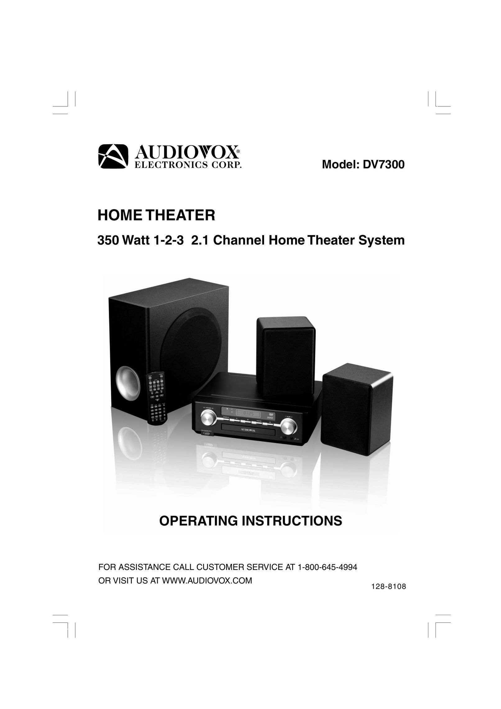 Audiovox DV 7300 Home Theater System User Manual