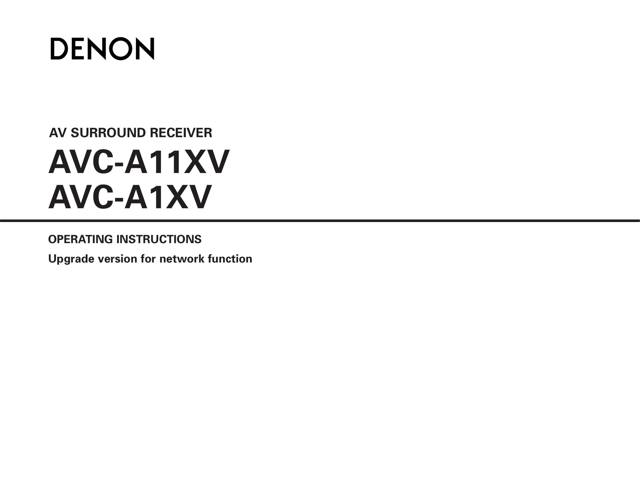 Denon AVC-A1XV Home Theater System User Manual