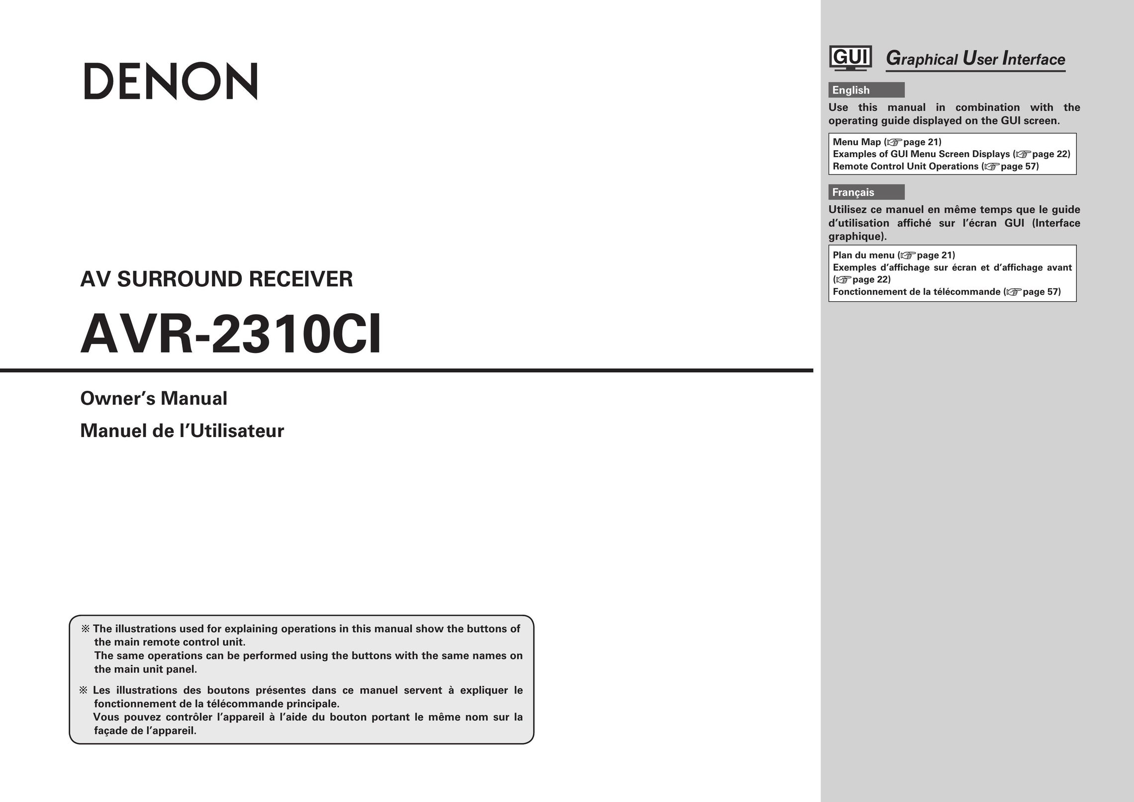 Denon AVR-2310CI Home Theater System User Manual