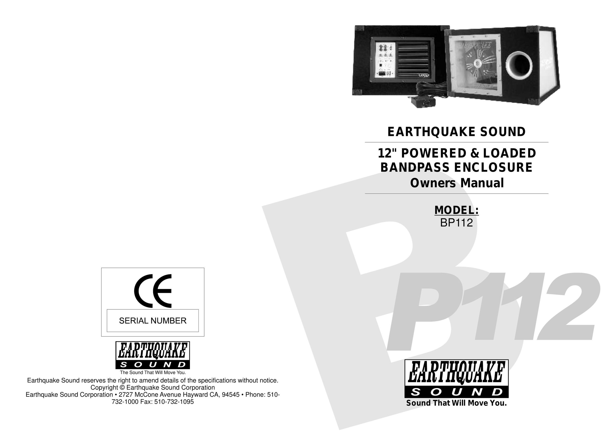 Earthquake Sound BP112 Home Theater System User Manual