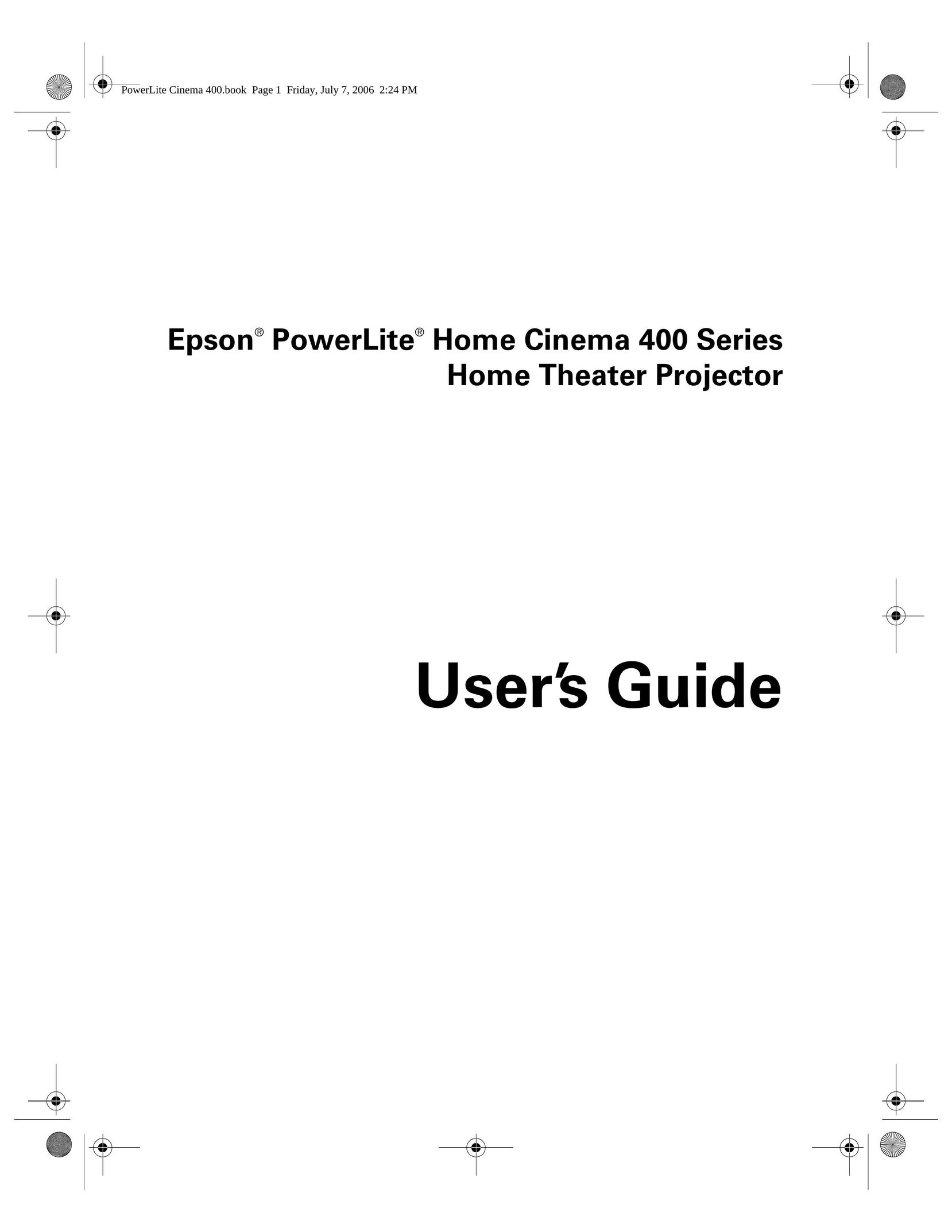 Epson 400 Series Home Theater System User Manual