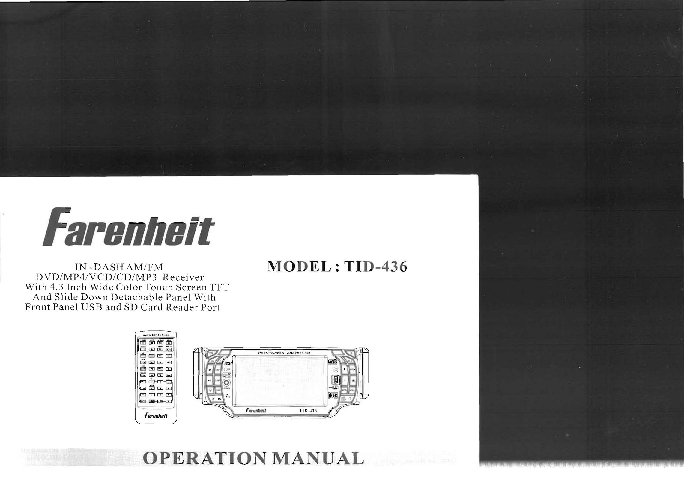 Farenheit Technologies TID-436 Home Theater System User Manual