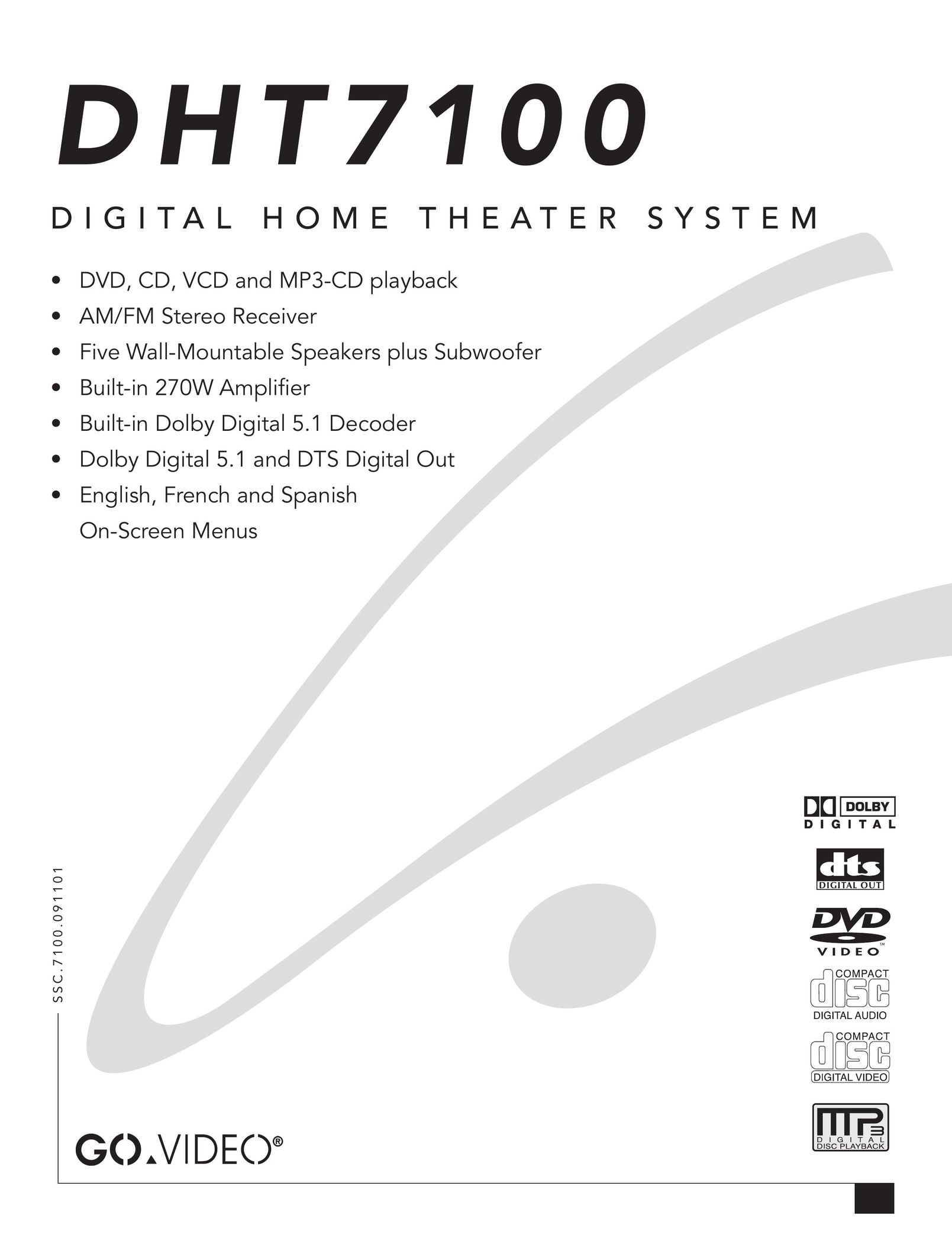 GoVideo DHT7100 Home Theater System User Manual
