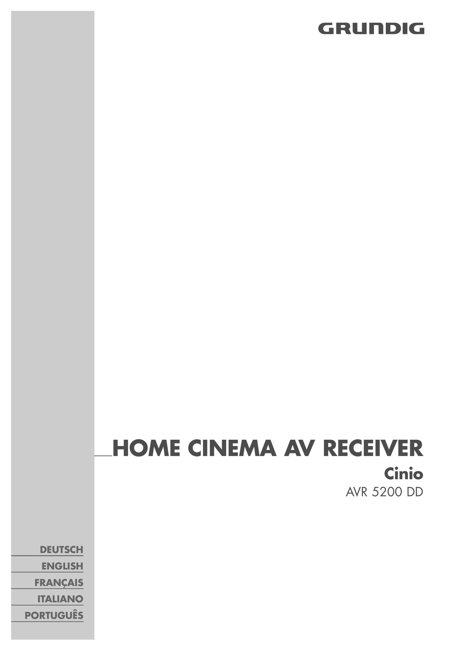Grundig AVR 5200 DD Home Theater System User Manual
