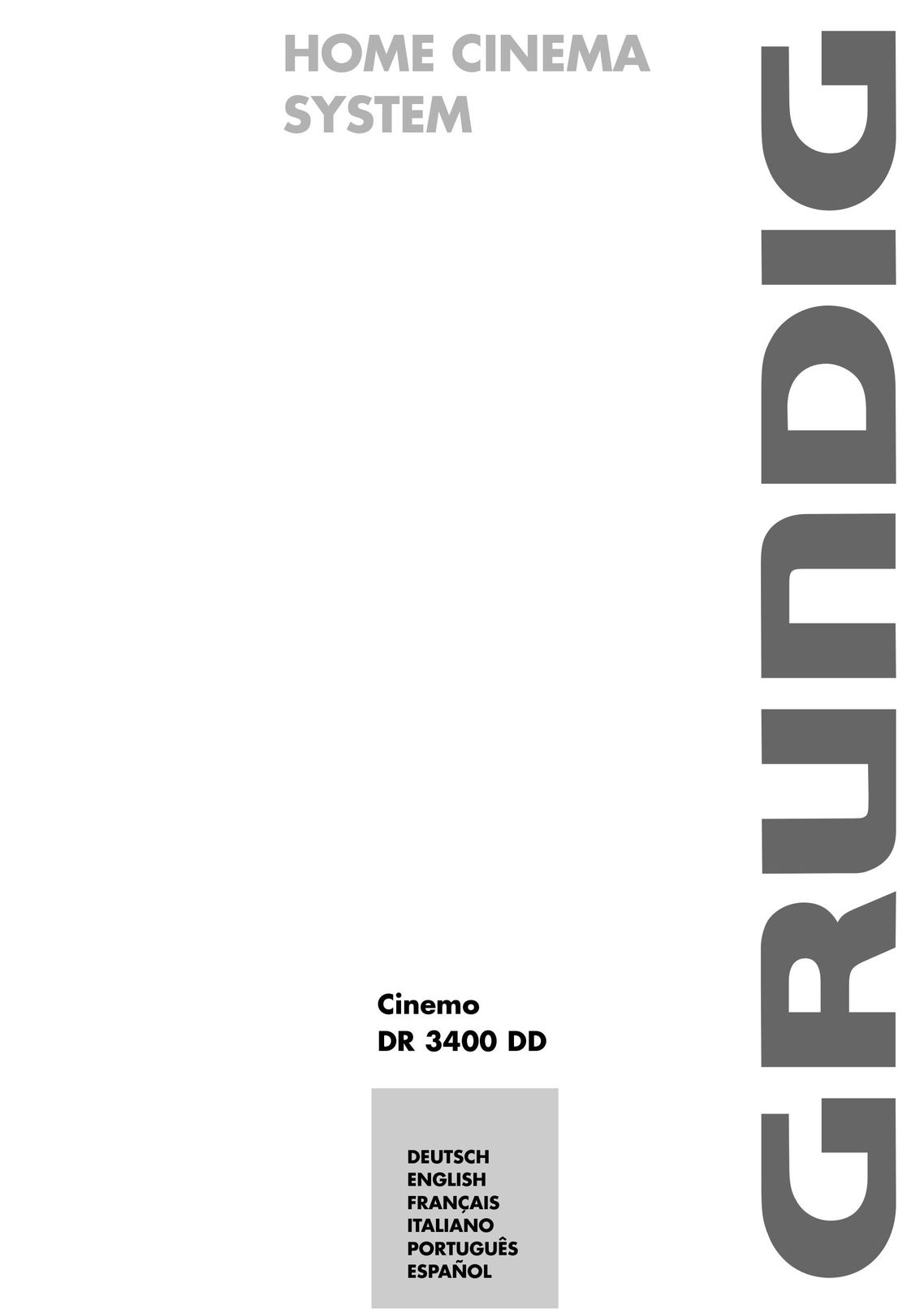 Grundig DR 3400 DD Home Theater System User Manual