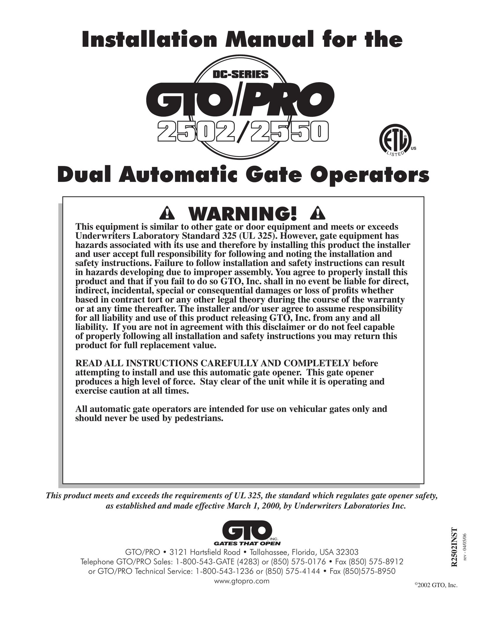 GTO 2502 Home Theater System User Manual